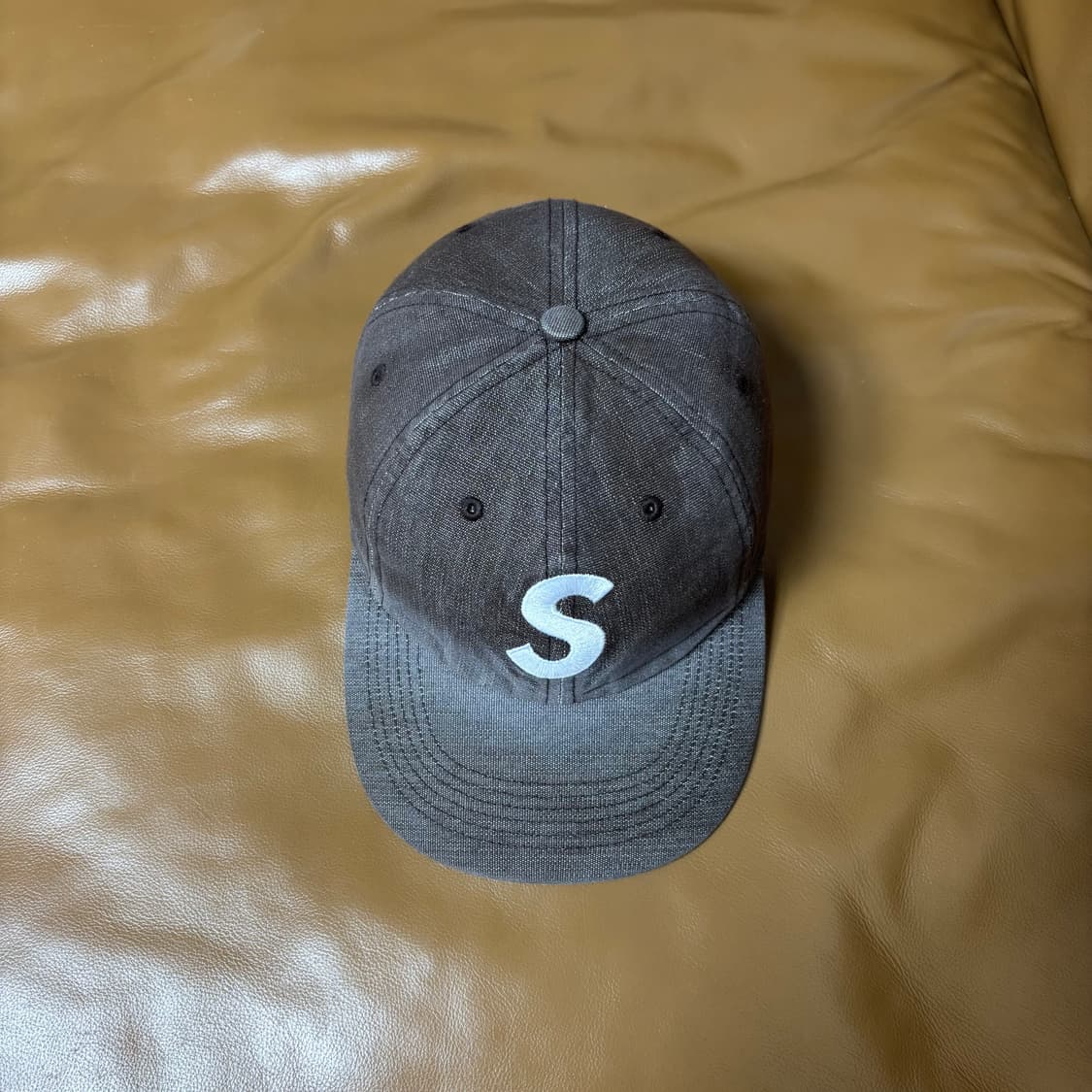 Supreme 슈프림 워시드 브라운 S로고 6패널 볼캡 모자 상품이미지5