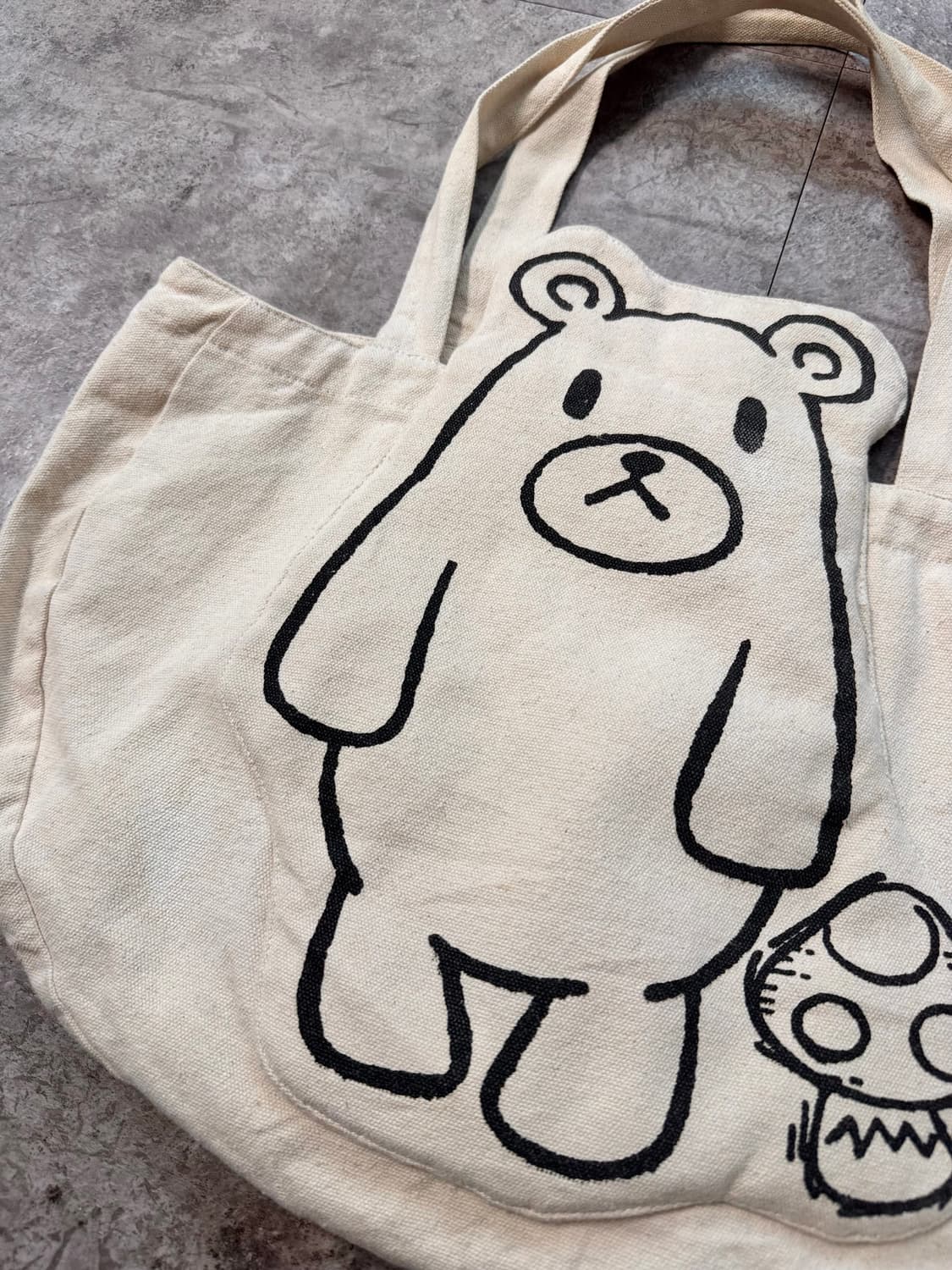 머쉬룸 쿠마 캔버스 숄더백 상품이미지2