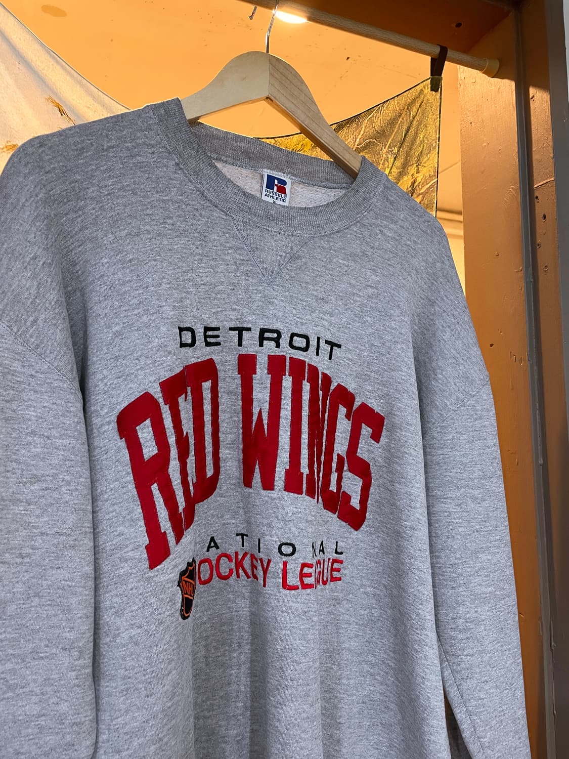 90‘s U.S.A. RED WINGS NHL 스웻셔츠 상품이미지2