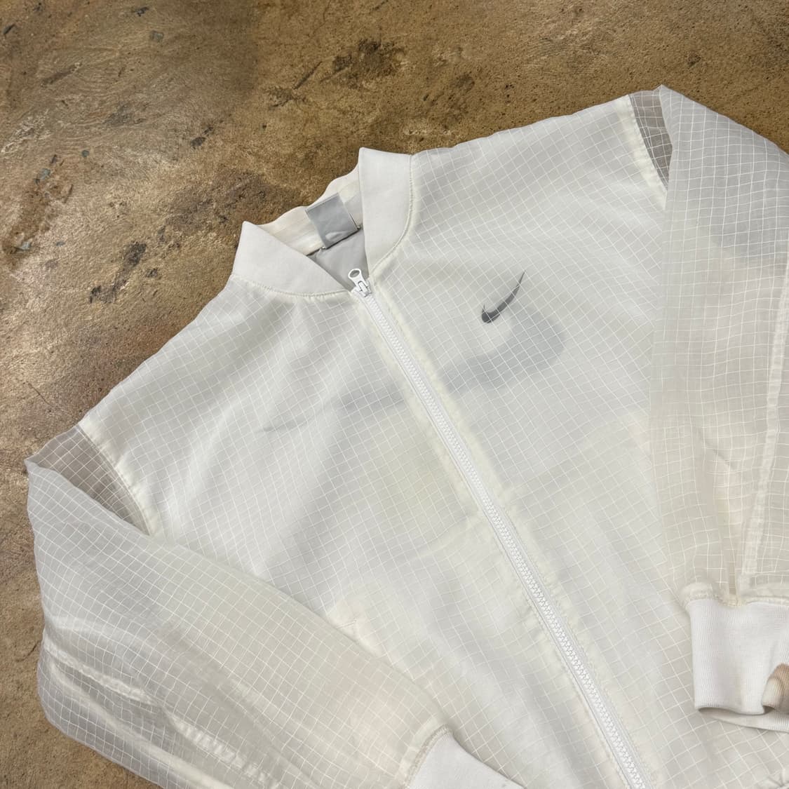 [정품/L] 나이키 화이트 시스루 바람막이 b18 상품이미지1