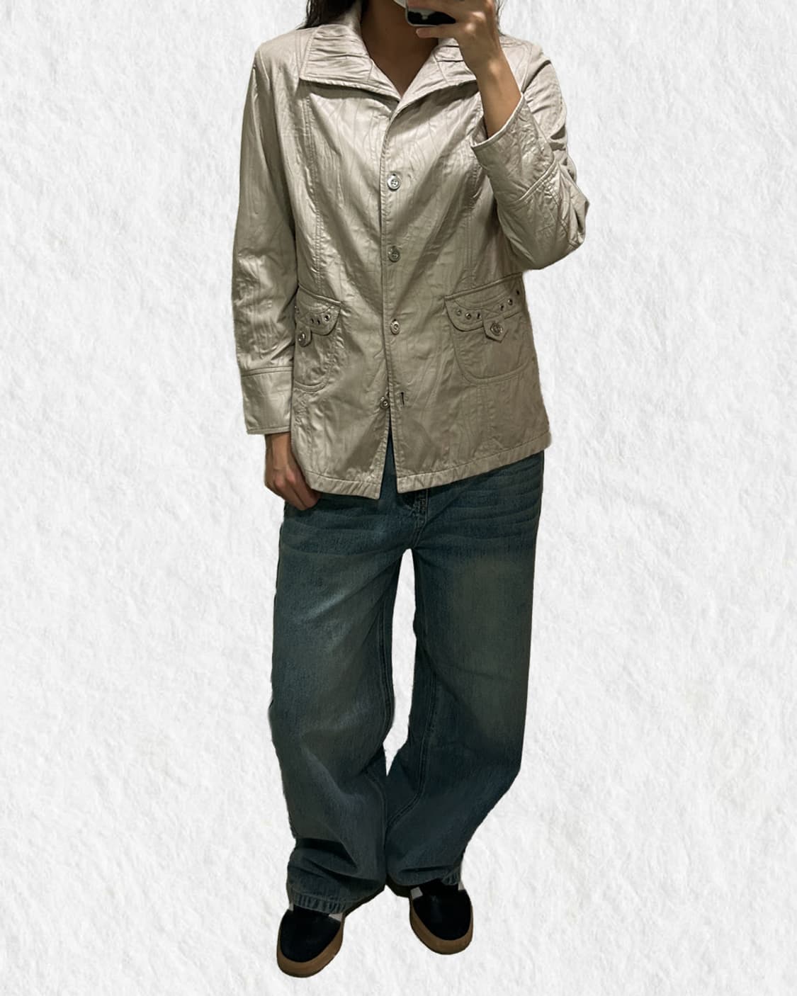 빈티지 실버포인트 베이지 자켓 상품이미지8