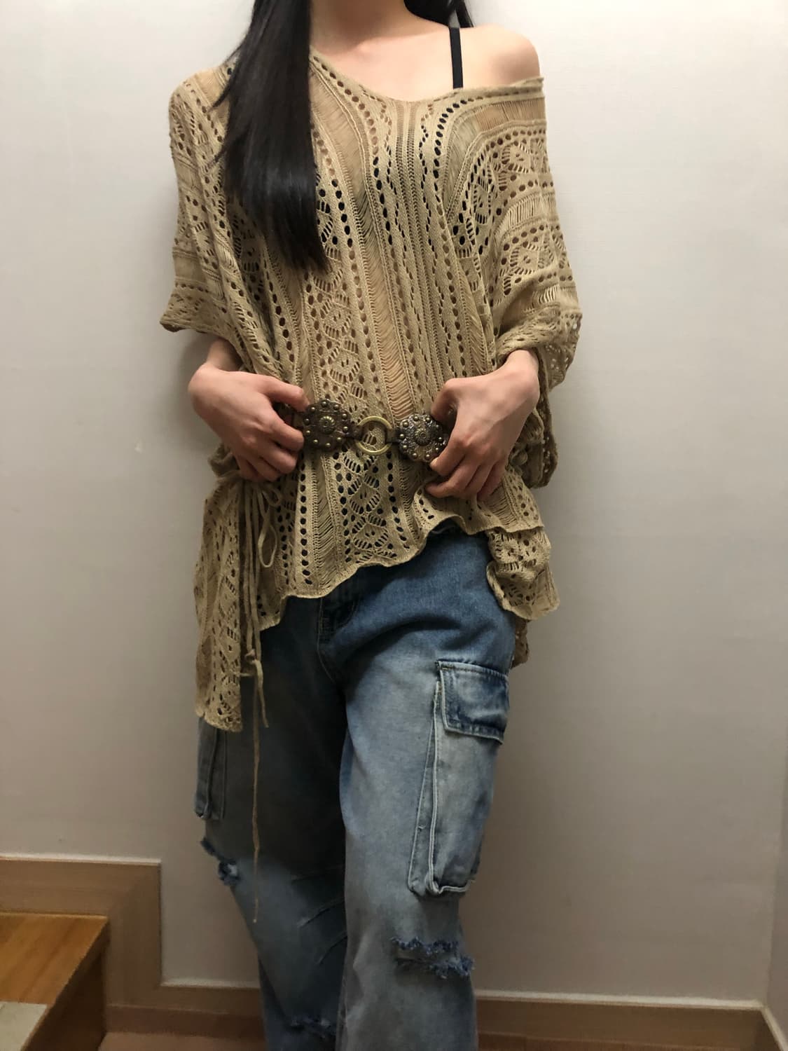 빈티지 브라운 히피 니트 상품이미지3