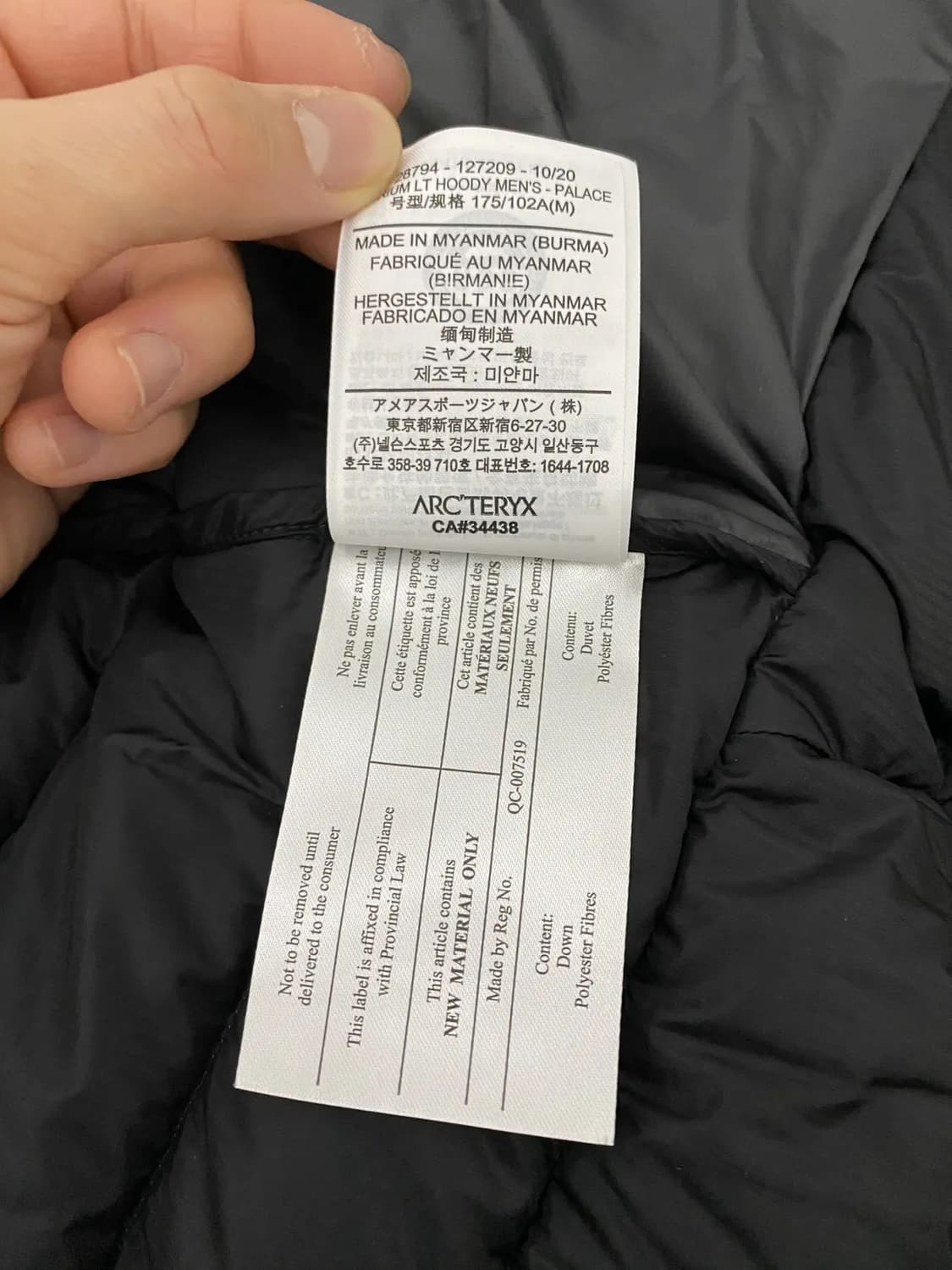 M 아크테릭스 x 팔라스 세륨 LT 후디 패딩 자켓 상품이미지10