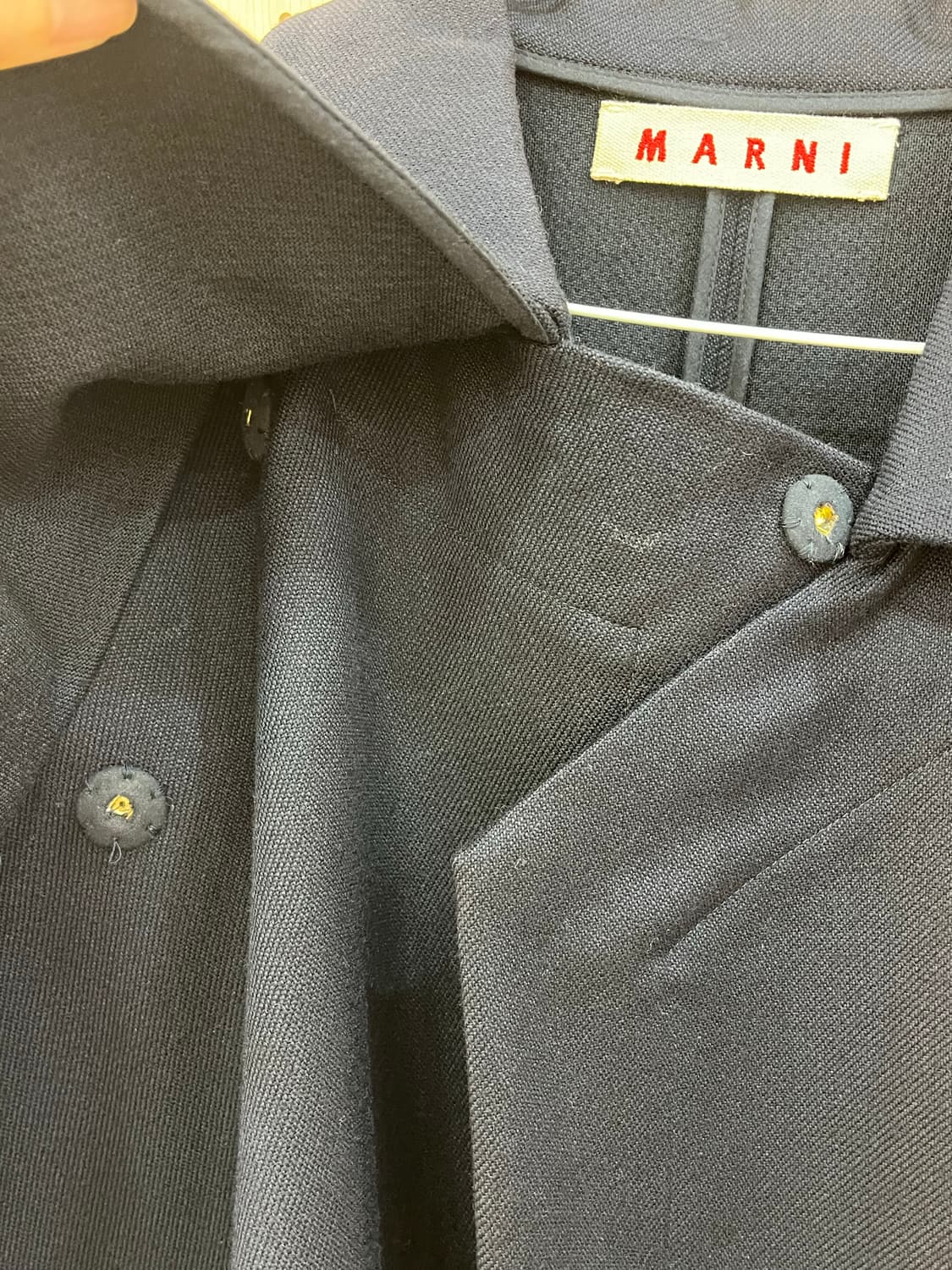 마르니 언발 코트 네이비 38 상품이미지5