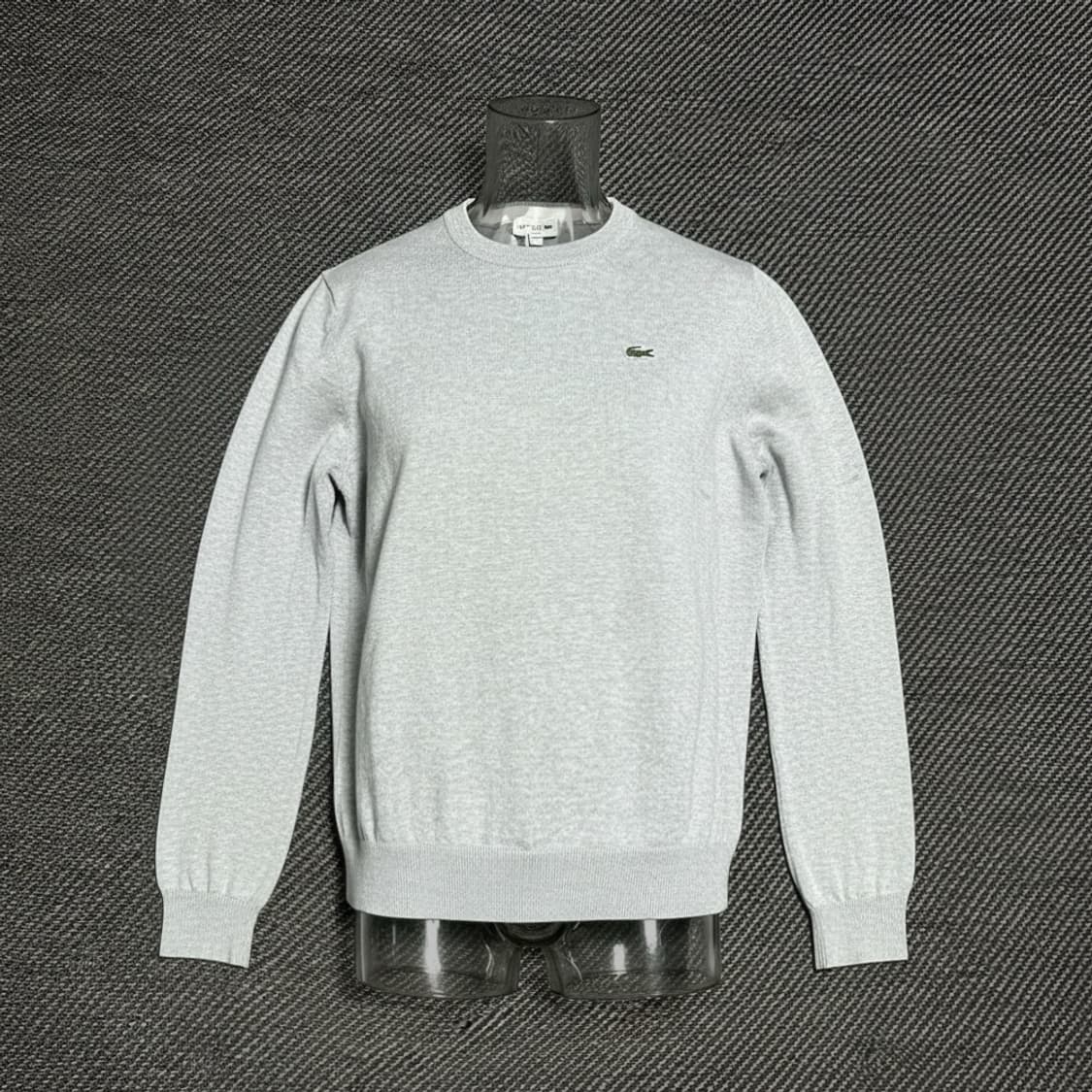 [XL] Lacoste 라코스테 신형 그레이 코튼 라운드 니트 상품이미지1
