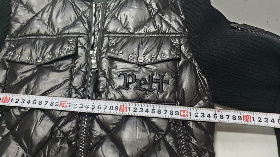 PELT 퀼팅 니트 패딩 점퍼 블랙 S(90) 상품이미지4