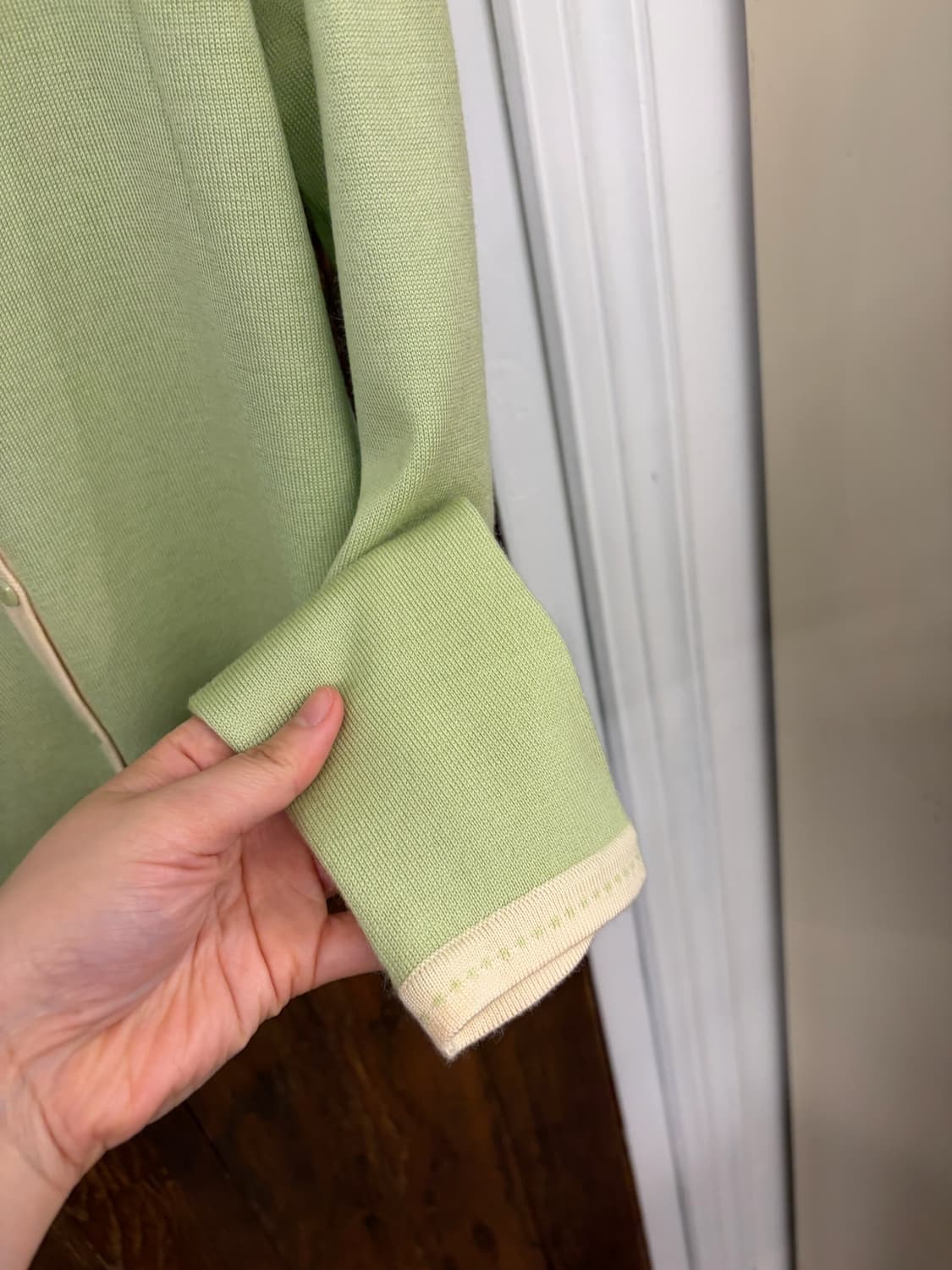 꾸레쥬 정품 그린 니트 가디건 앙상블 상품이미지8