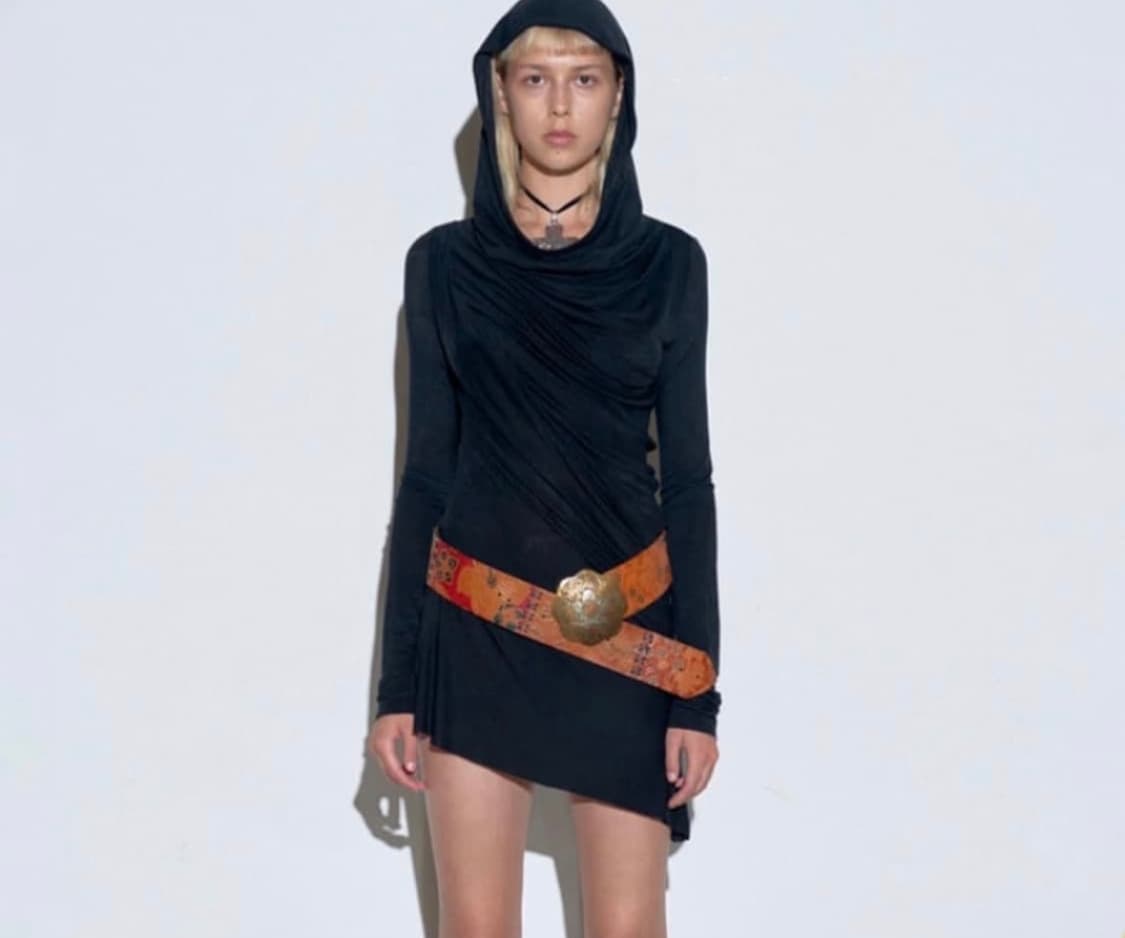 스컬프터 drapped hoodie dress M 상품이미지1