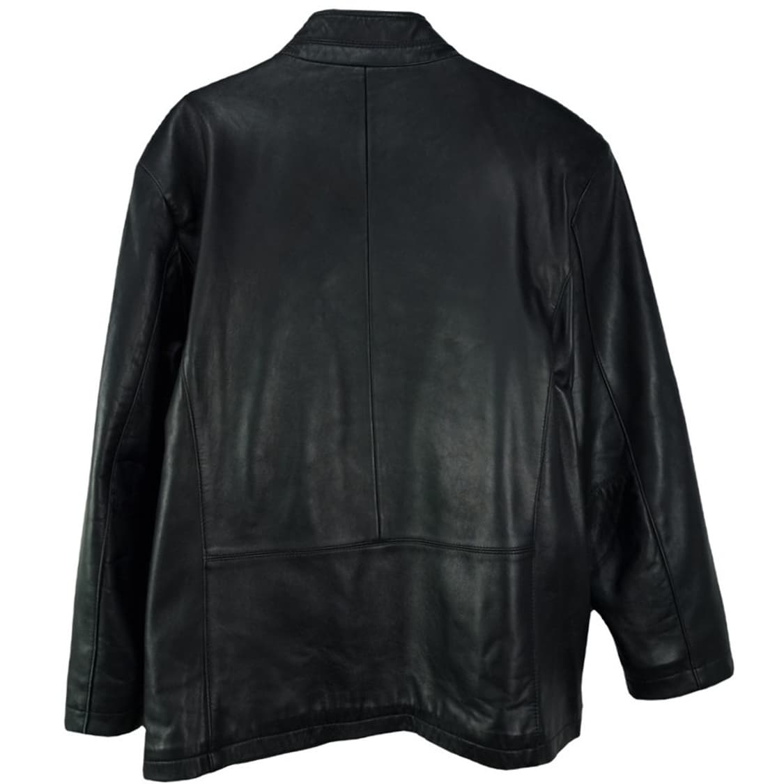 [빈티지] 리얼 쉽스킨 루즈핏 양가죽 레더 집업 자켓 블랙 M19974 상품이미지3