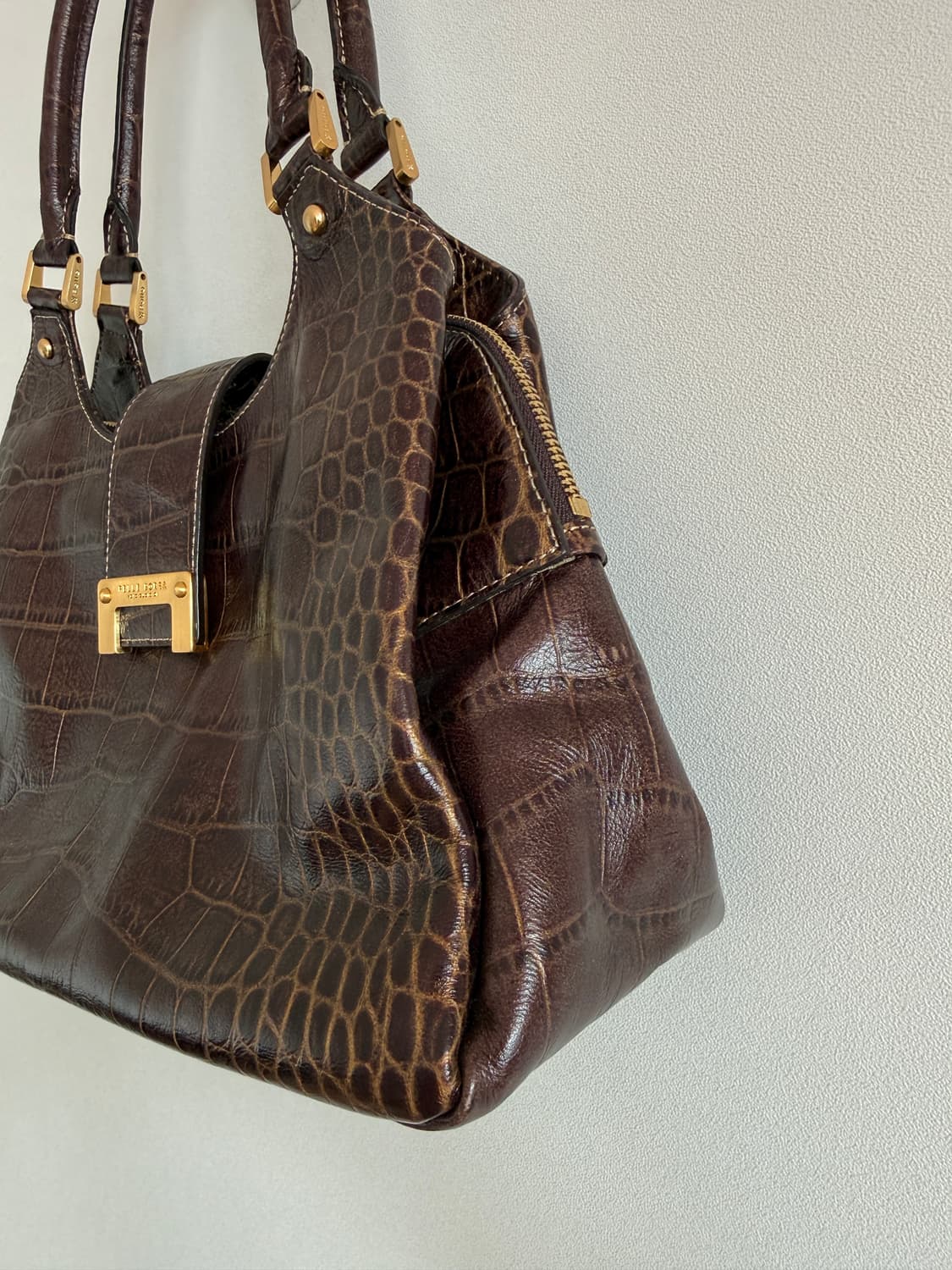 페레보사(PELLE BORSA) 크로커 패턴 숄더백 상품이미지4