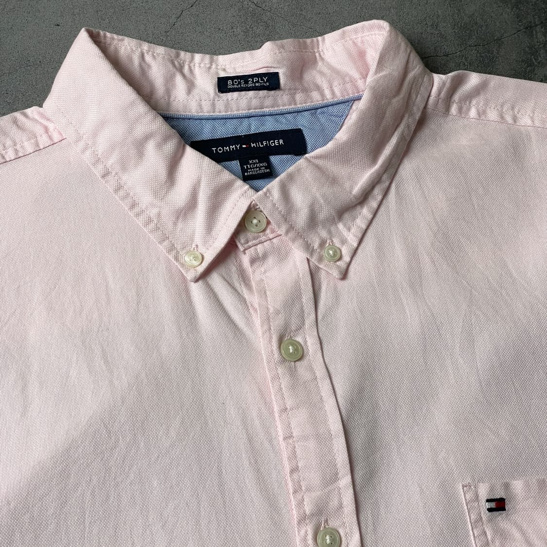 TOMMY HILFIGER 토미힐피거 빈티지 핑크 코튼셔츠 A00585 상품이미지2