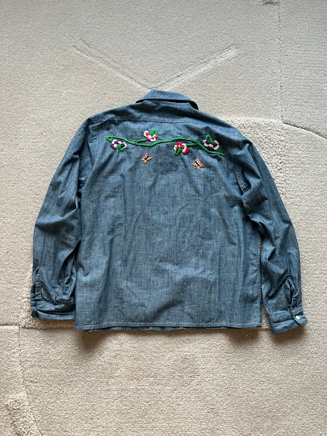 니들스 핸드메이드 자수 샴브레이 셔츠 (103-105) 상품이미지8