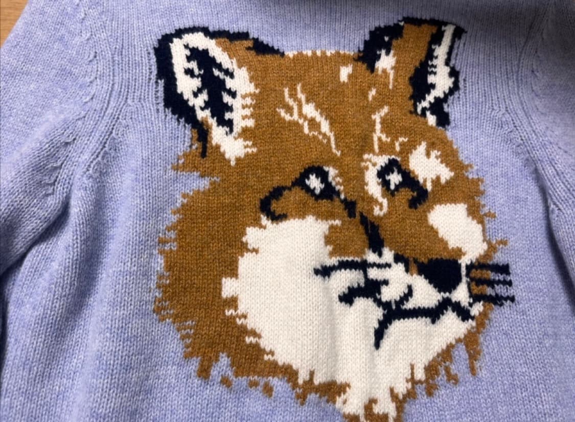 Maison Kitsune 메종키츠네 폭스헤드 비앙카블루 스웨터_XS 사 상품이미지3