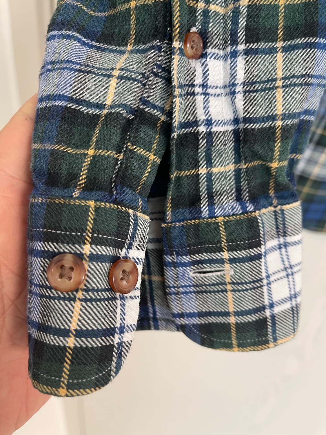 브룩스 브라더스 플란넬 타탄 체크 셔츠 L 상품이미지2