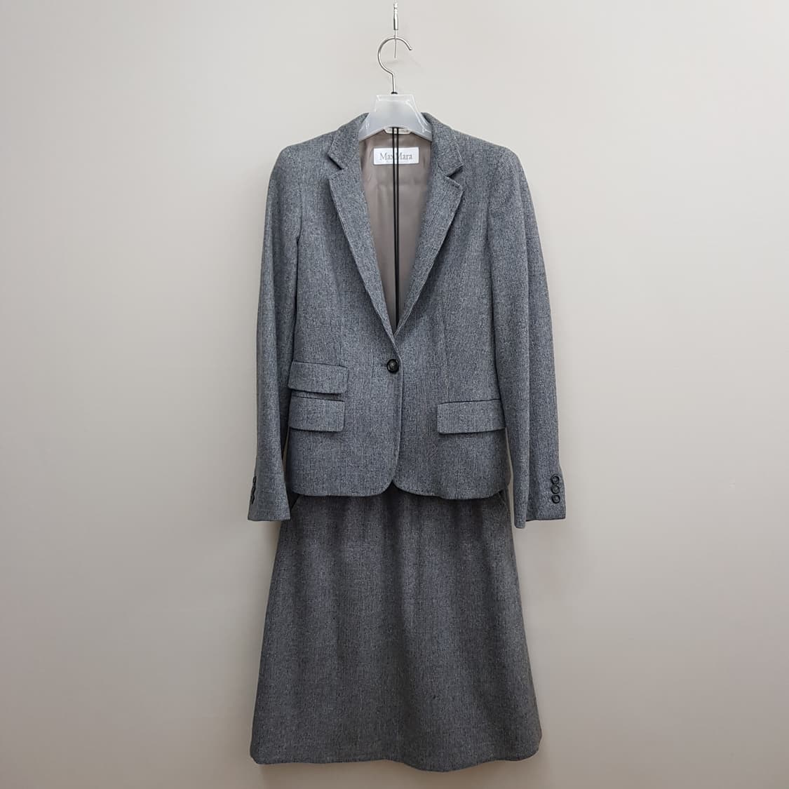 막스마라 울 블렌드 클래식 싱글 자켓  스커트 셋업 34사이즈 상품이미지1