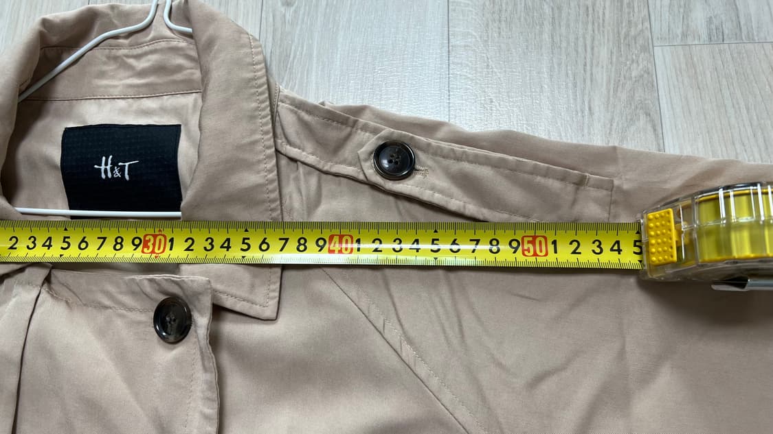 베이지 반팔 트렌치 코트 상품이미지3