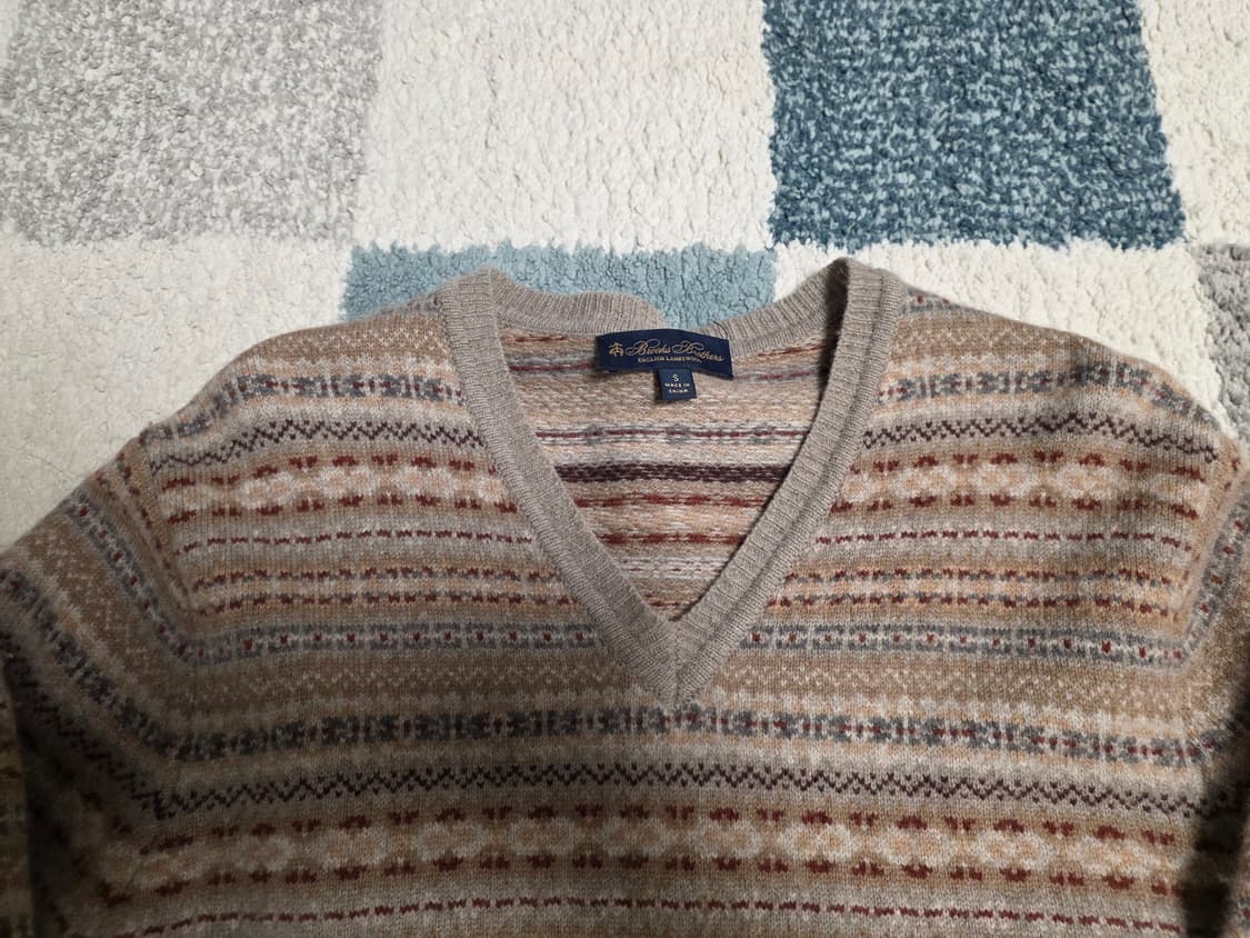 브룩스 브라더스 페어아일 브이넥 니트 s사이즈(95) 상품이미지2