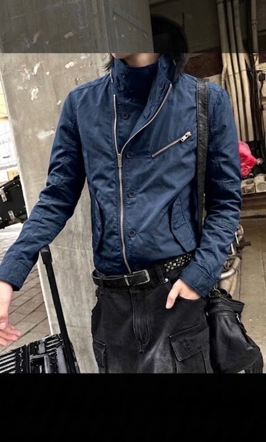 Solid Homme Asymmetrical Zip Button 자켓 상품이미지1