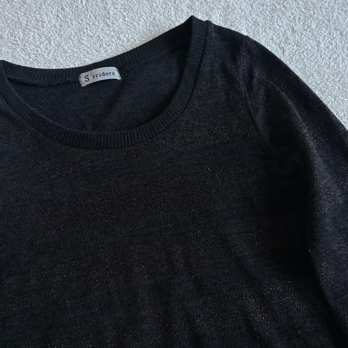 일본빈티지 y2k sorridere 스트라이프 블랙 니트 상품이미지3