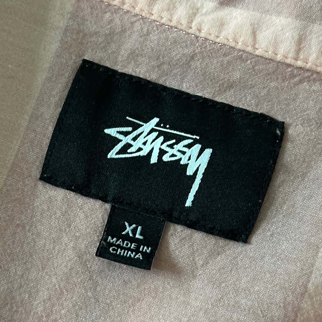STUSSY 스투시 볼드 스트라이프 오픈 카라 셔츠 핑크 색상 XL사이즈 상품이미지5