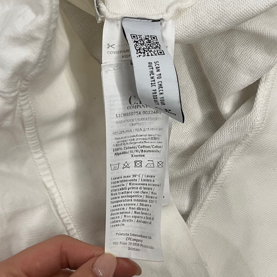 [정품] CP컴퍼니 화이트 렌즈 패치 긴팔 티셔츠  상품이미지6