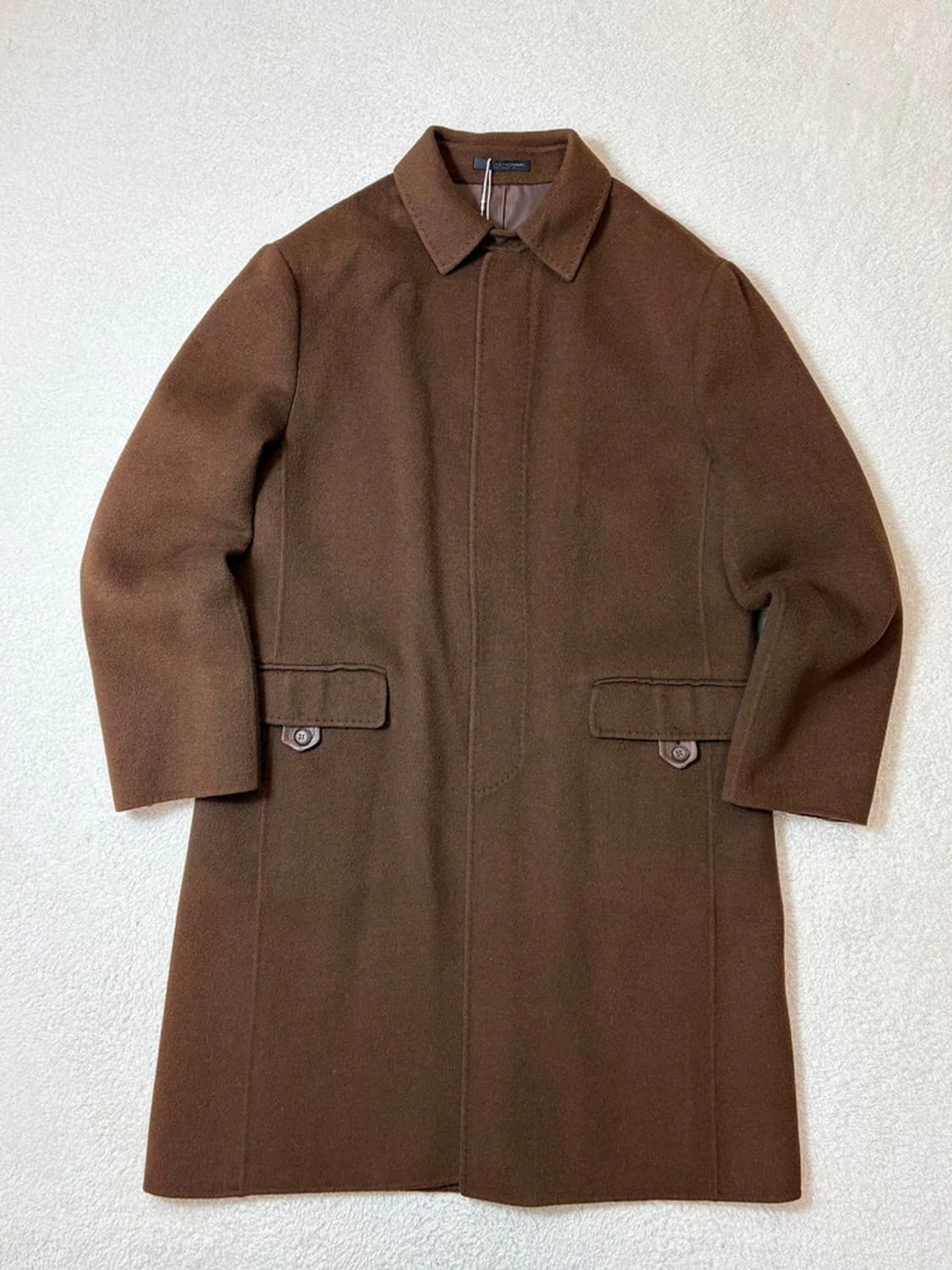 솔리드옴므 10's 울 앙고라 양가죽 배색 롱 코트 PN6292    상품이미지1