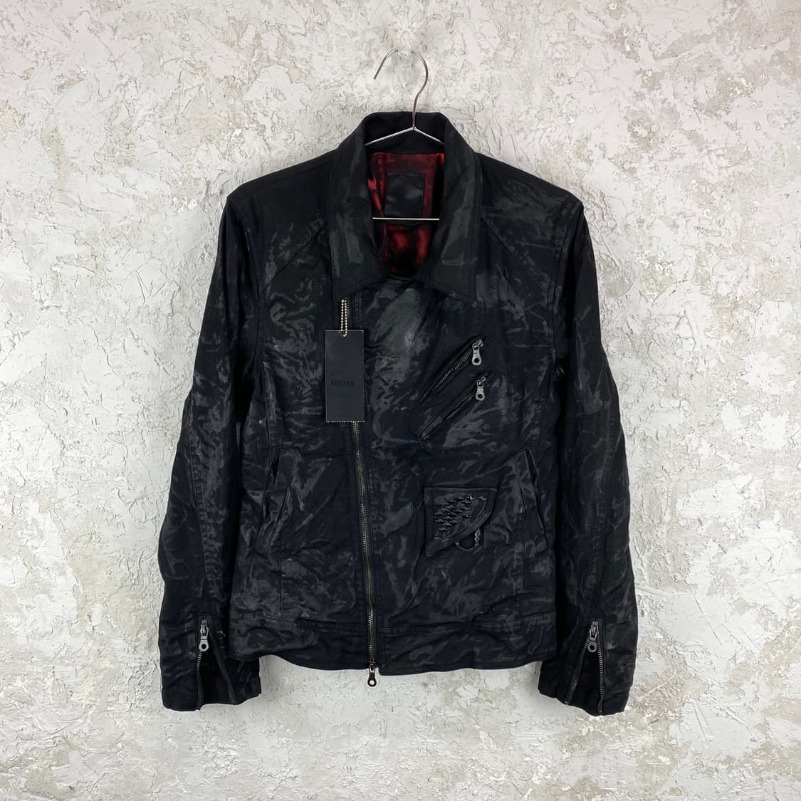 미다스 왁스 코티드 링클 자켓 상품이미지1