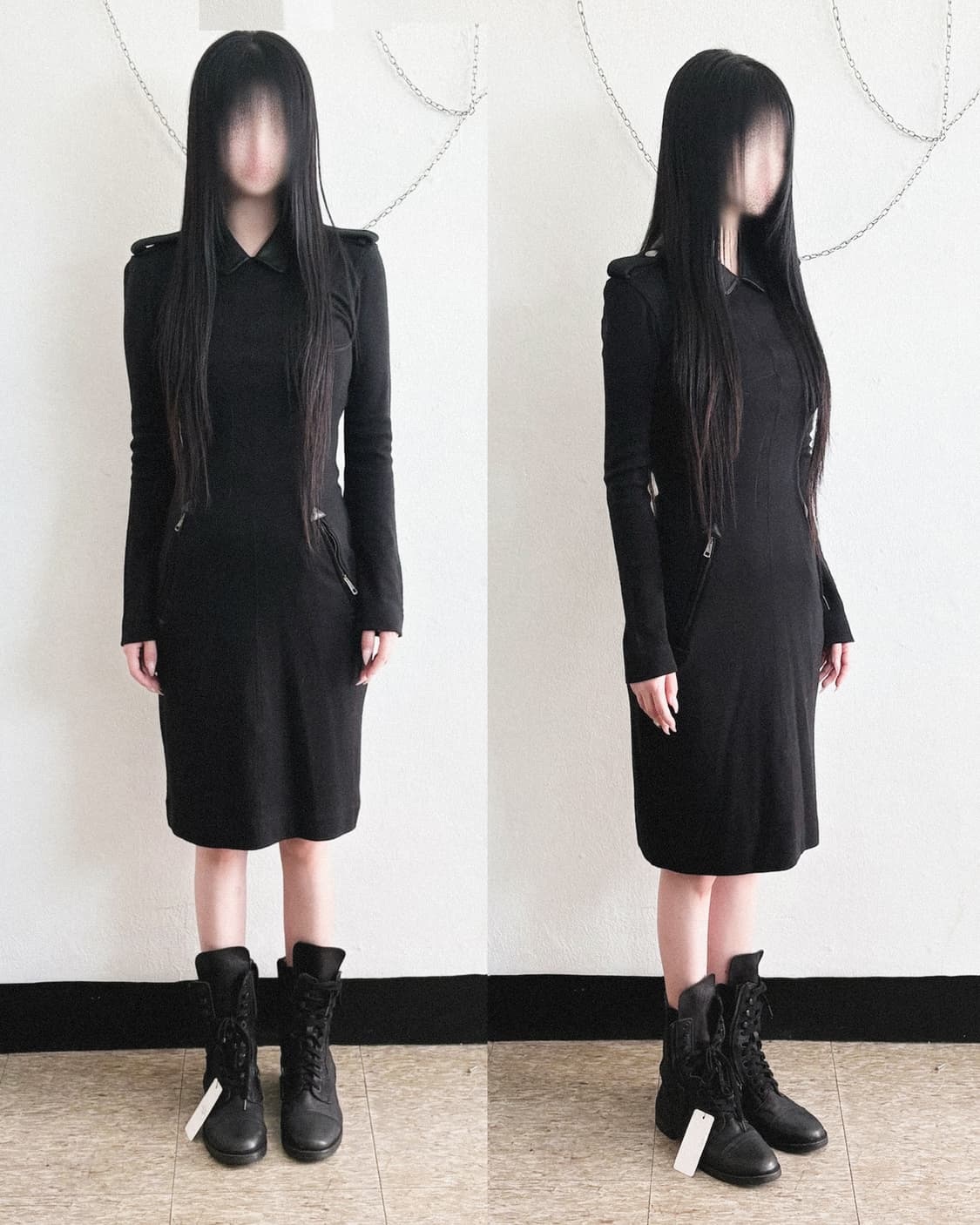 버버리 램스킨 칼라 슬림핏 니트원피스 상품이미지2