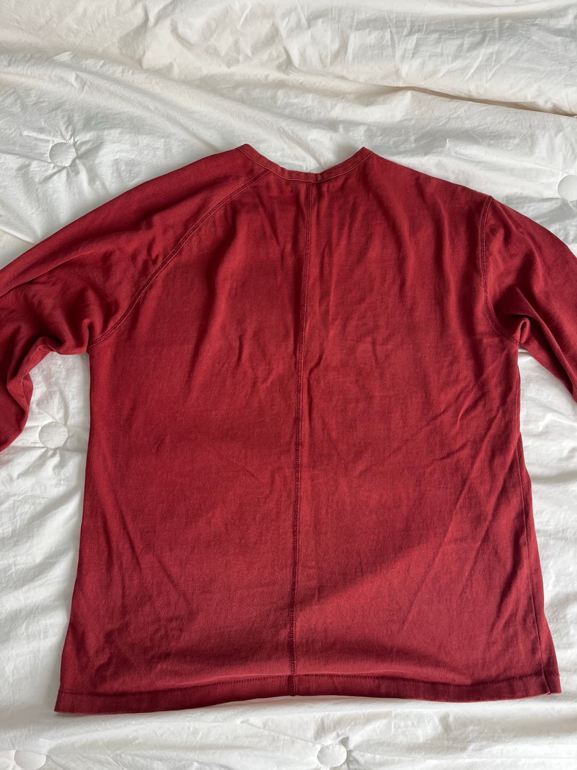 해칭룸 더블 헨리넥 레드 상품이미지2