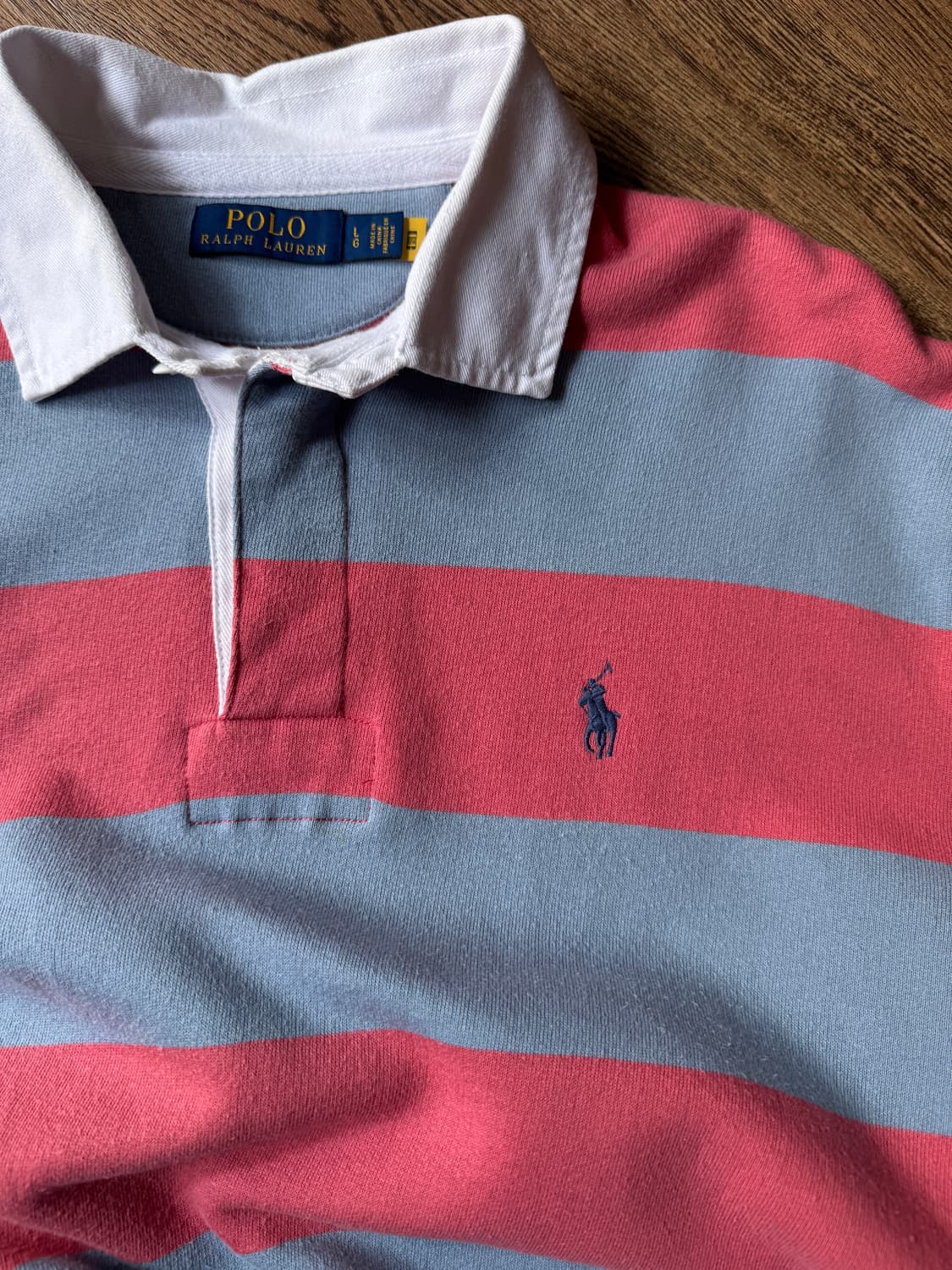 [L]폴로 랄프로렌 매장판 후드 포켓 럭비 티셔츠 상품이미지3
