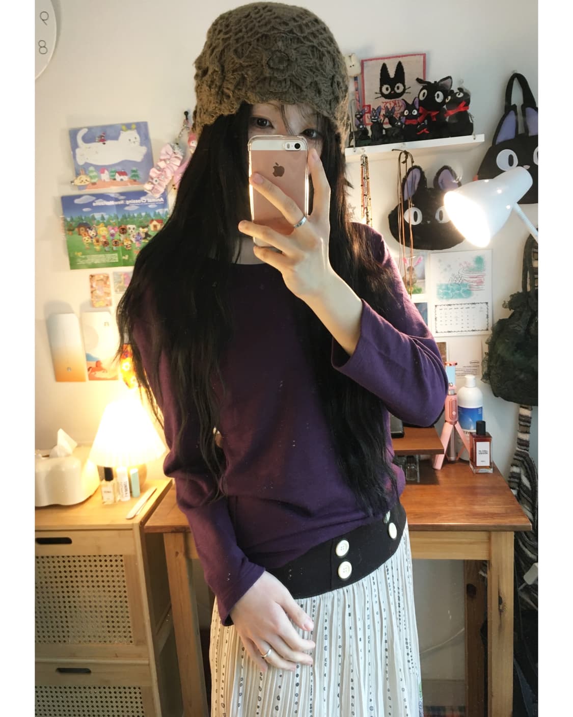 VINTAGE SOFT ROUND LONG SLEEVE PURPLE 상품이미지2
