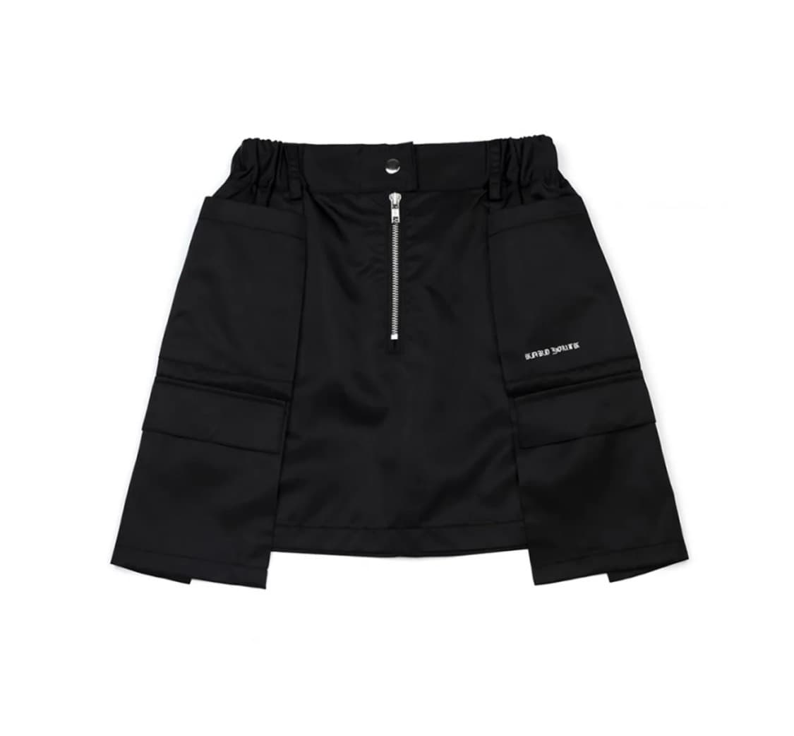 어나더유스 밴딩 지퍼 카고 스커트 상품이미지1