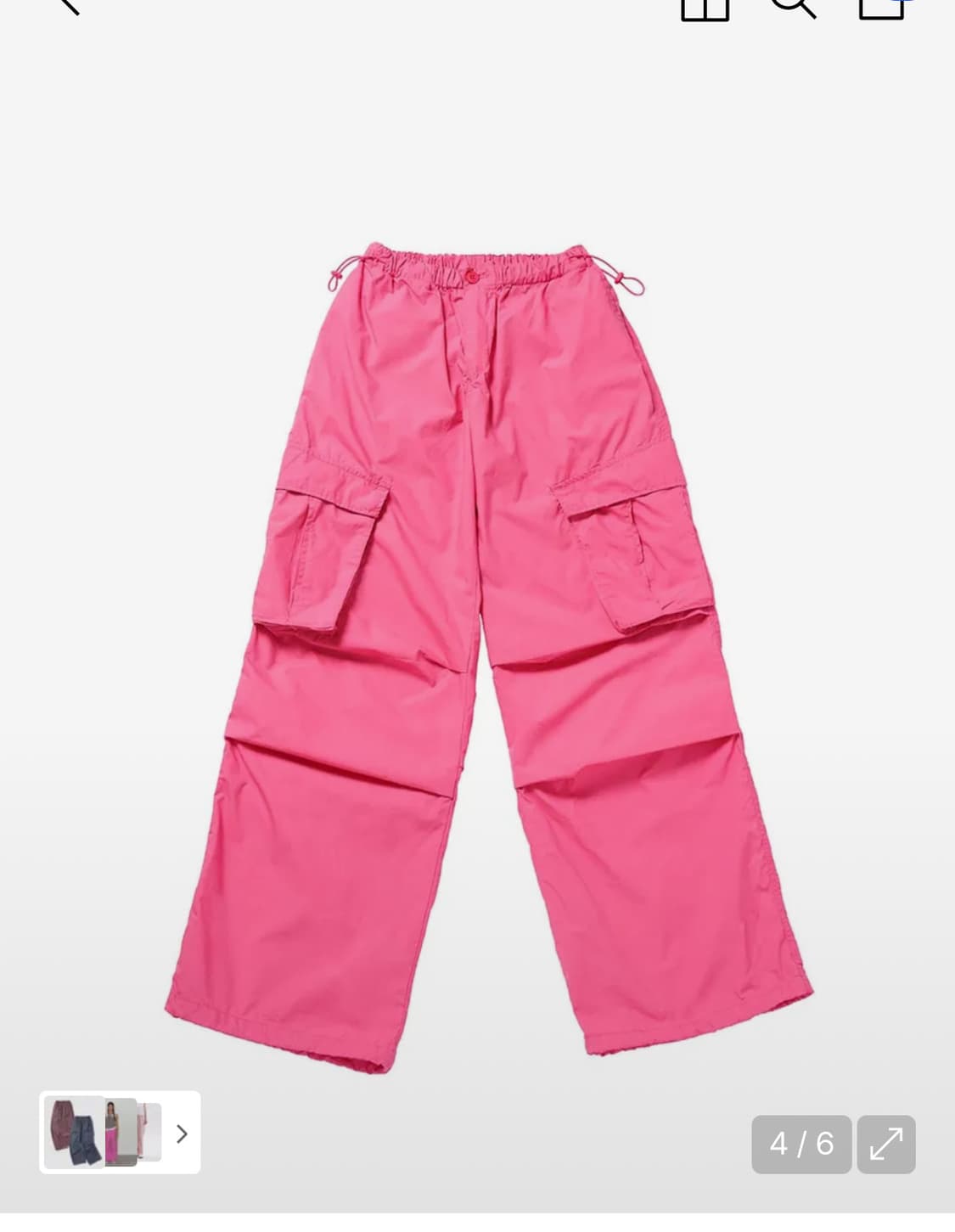에즈이프캘리 카고 핑크 PARACHUTE CARGO PANTS PINK 상품이미지2