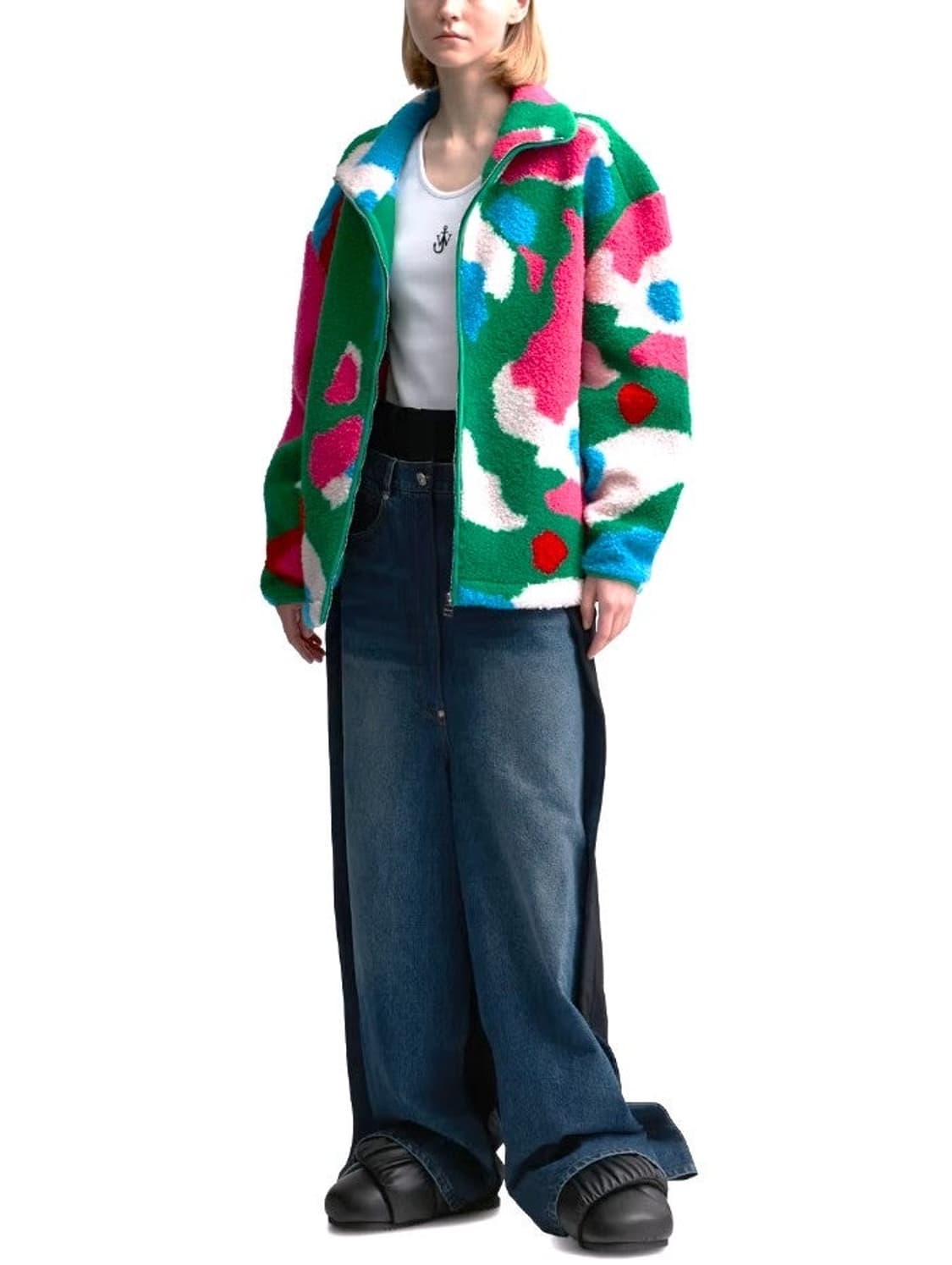 @새상품@ JW앤더슨 오버사이즈 플리스 자켓 멀티컬러 상품이미지2