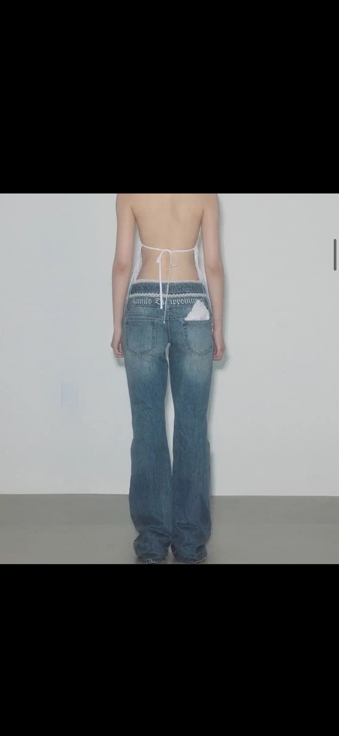 새상품 스컬프터 더블레이어드 데님  상품이미지2