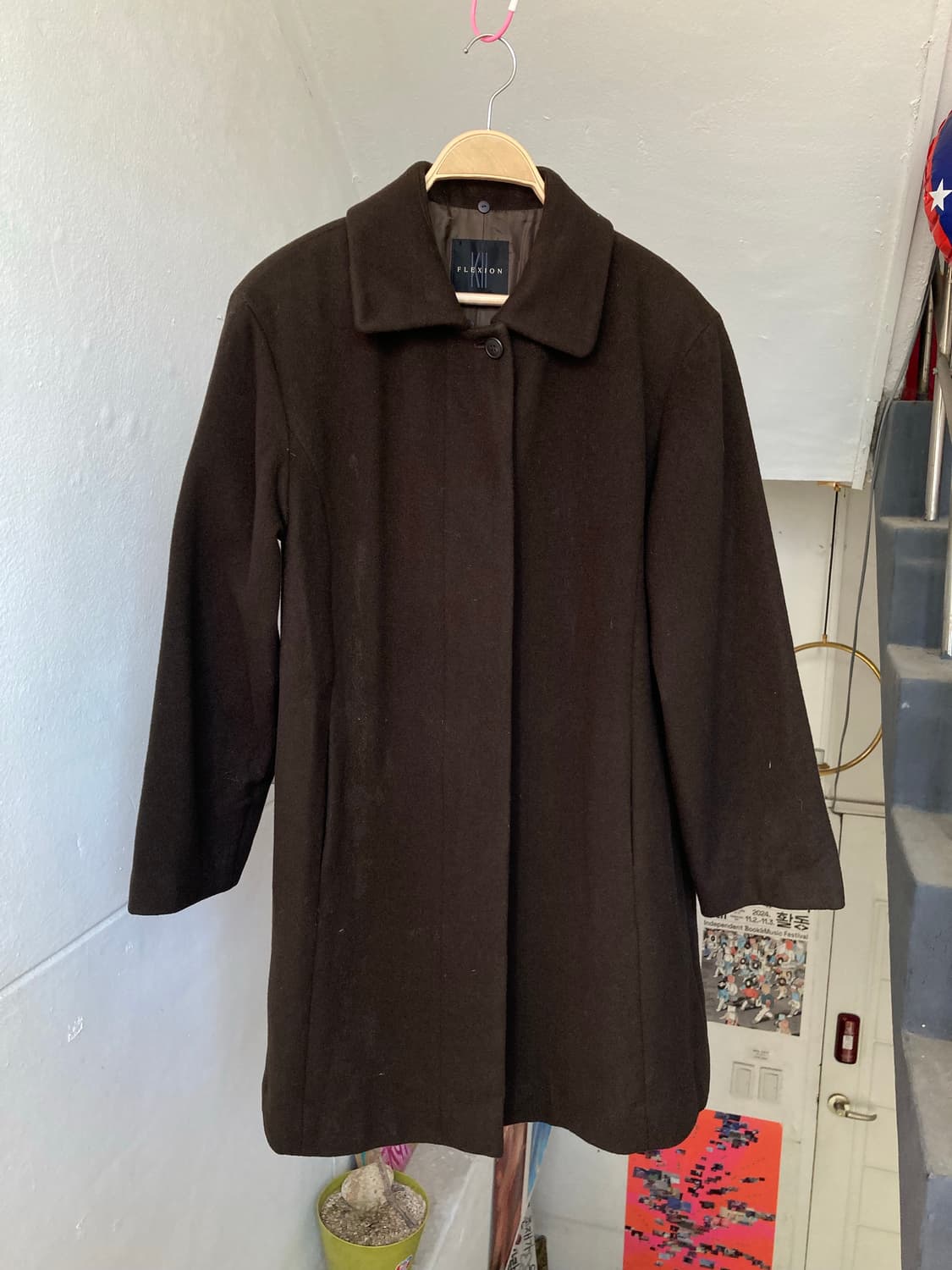 빈티지 모카 울 코트 상품이미지2