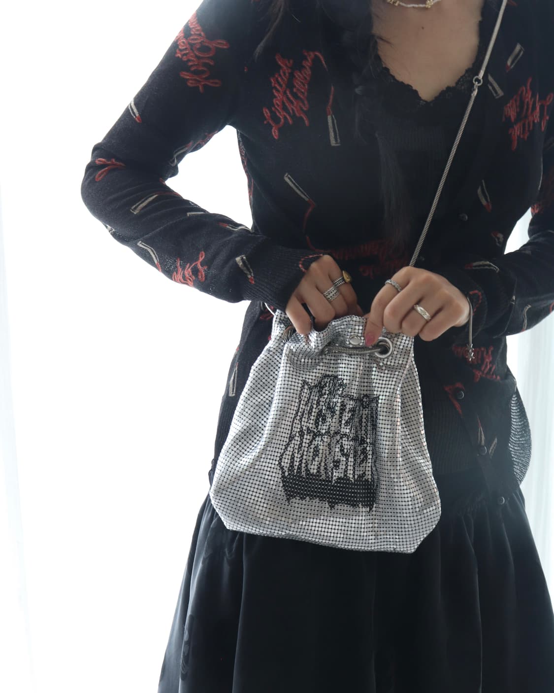 [Hysteric Glamour] Silver Metal Mesh Bag 상품이미지1