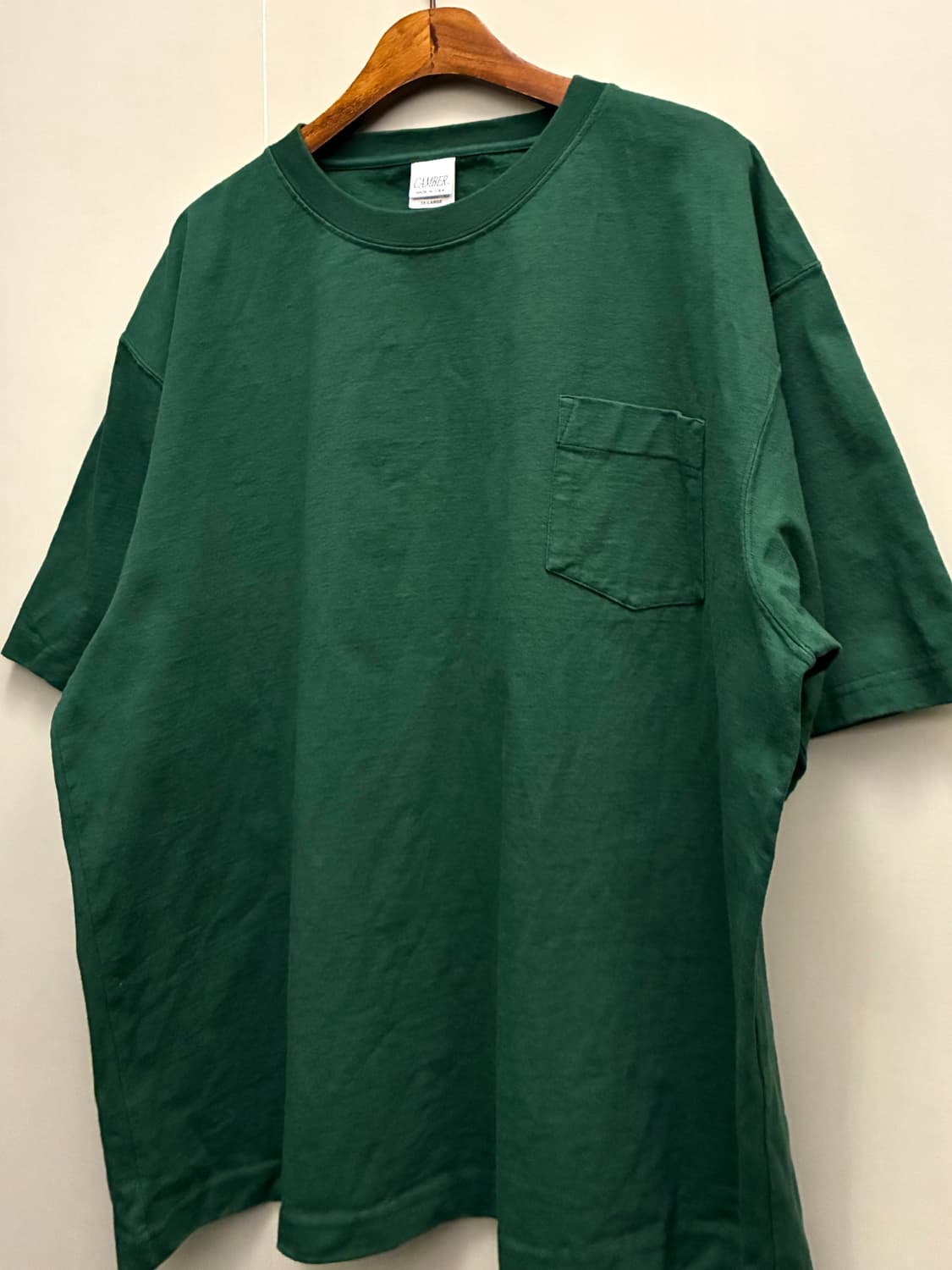 (3XL)Camber USA 캠버 헤비웨이트 코튼 포켓 반팔티셔츠 그린 상품이미지2