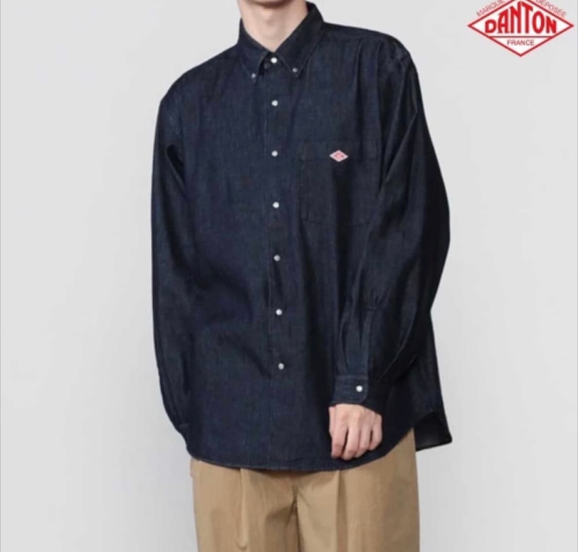 단톤 인디고 셔츠 L 새상품 42 사이즈 상품이미지1