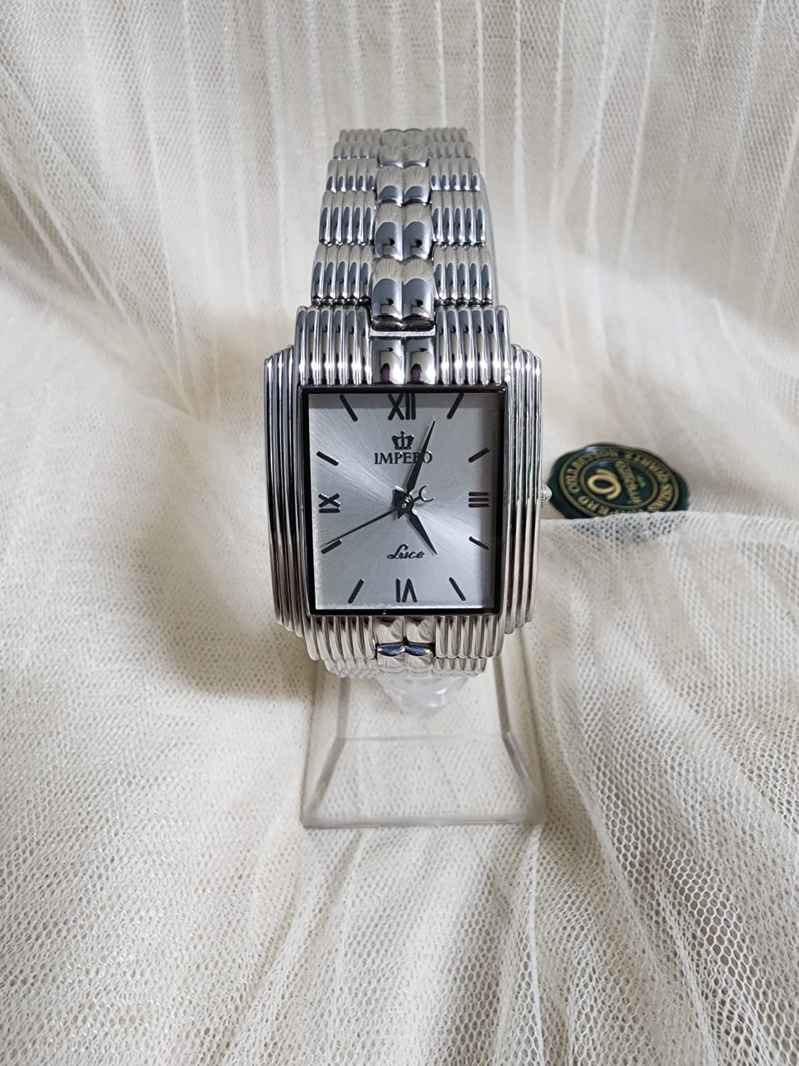 IMPERO 임페로 사각 메탈 쿼츠 시계 미사용 공용 상품이미지2