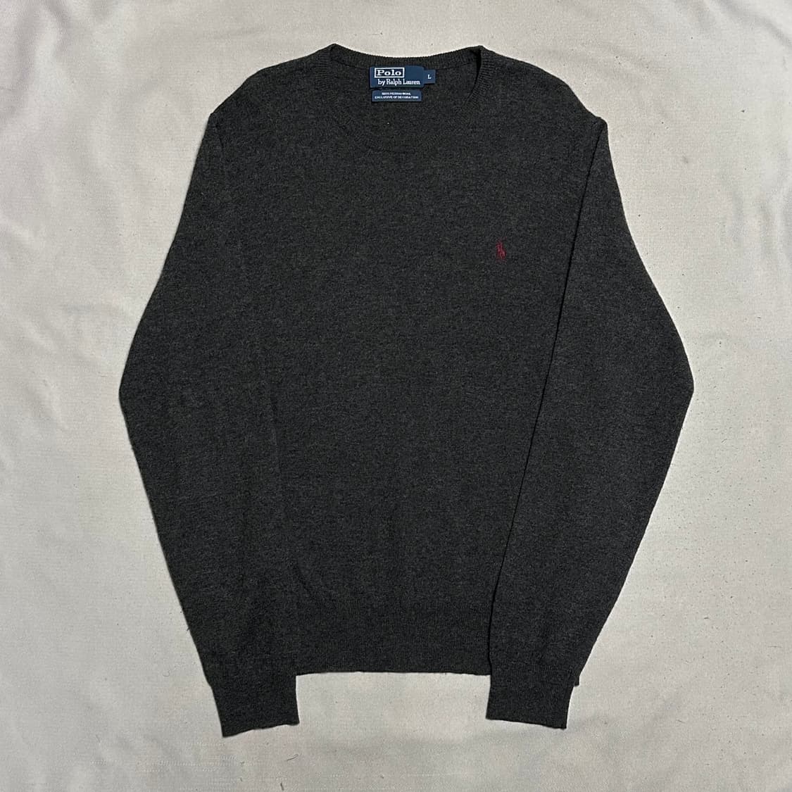 L 폴로랄프로렌 메리노 울 차콜 니트 상품이미지2