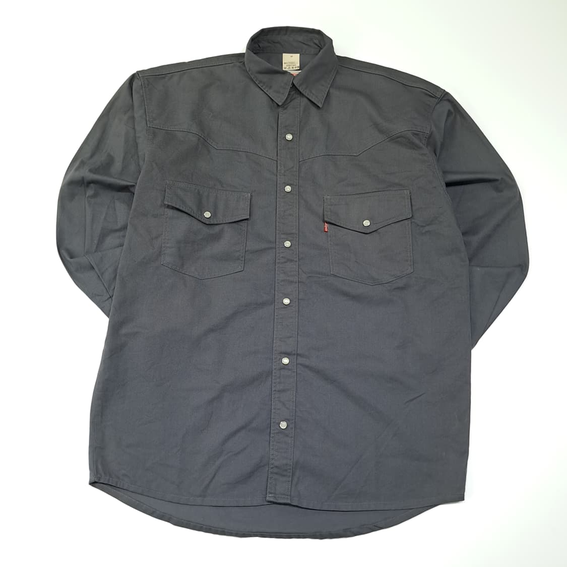 CL643 M 리바이스 90s 유럽판 웨스턴 머드 그레이 셔츠 남방 상품이미지1
