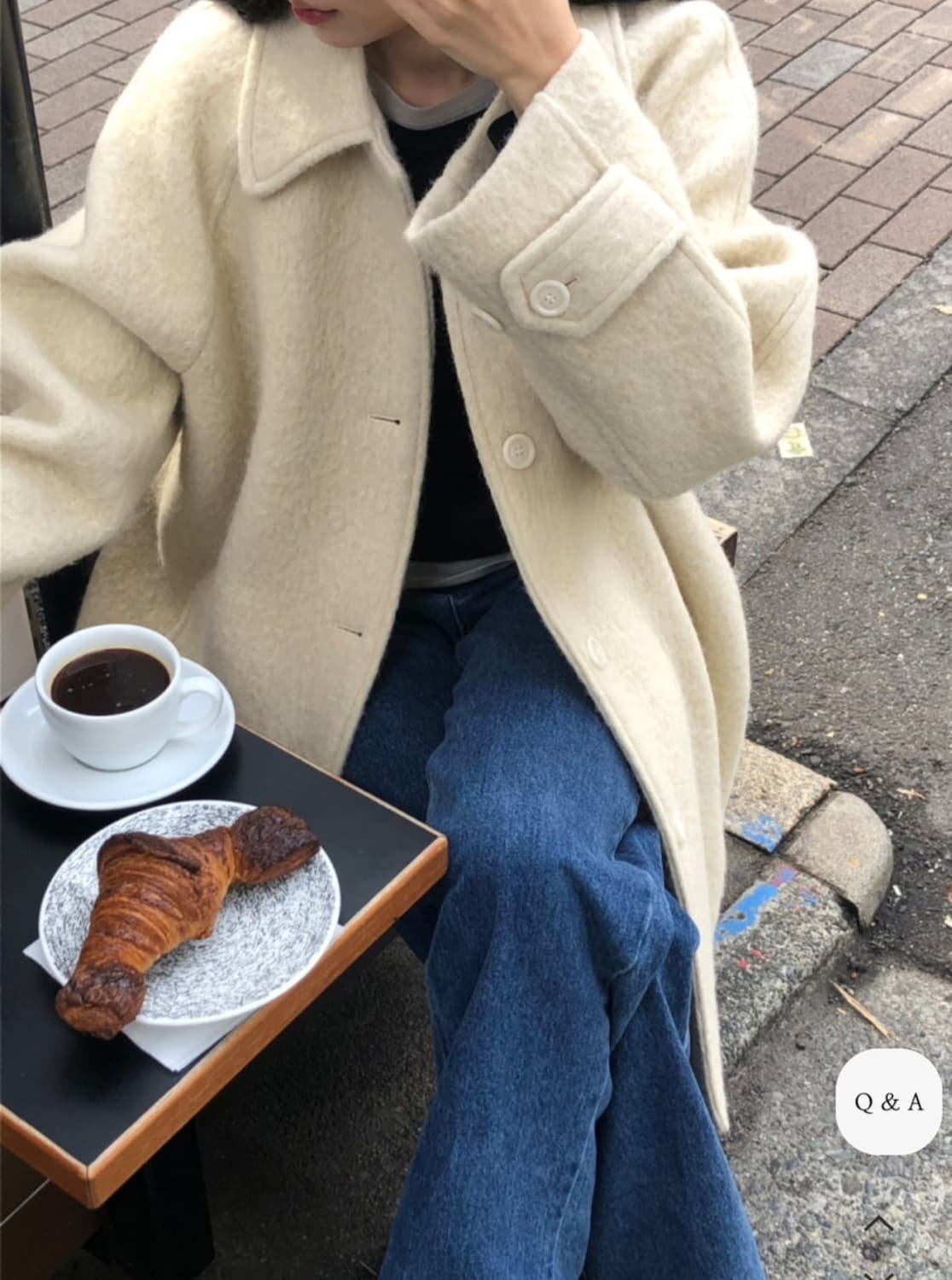 르모어 (선데이업, 아르토) 아이보리 하프코트 상품이미지2