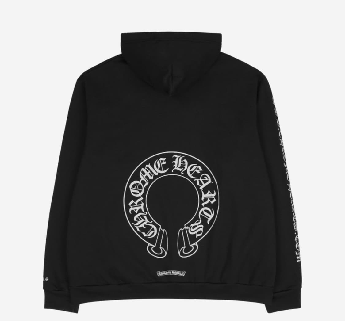 Chrome Hearts SilverGlitter Hoodie Black 상품이미지2