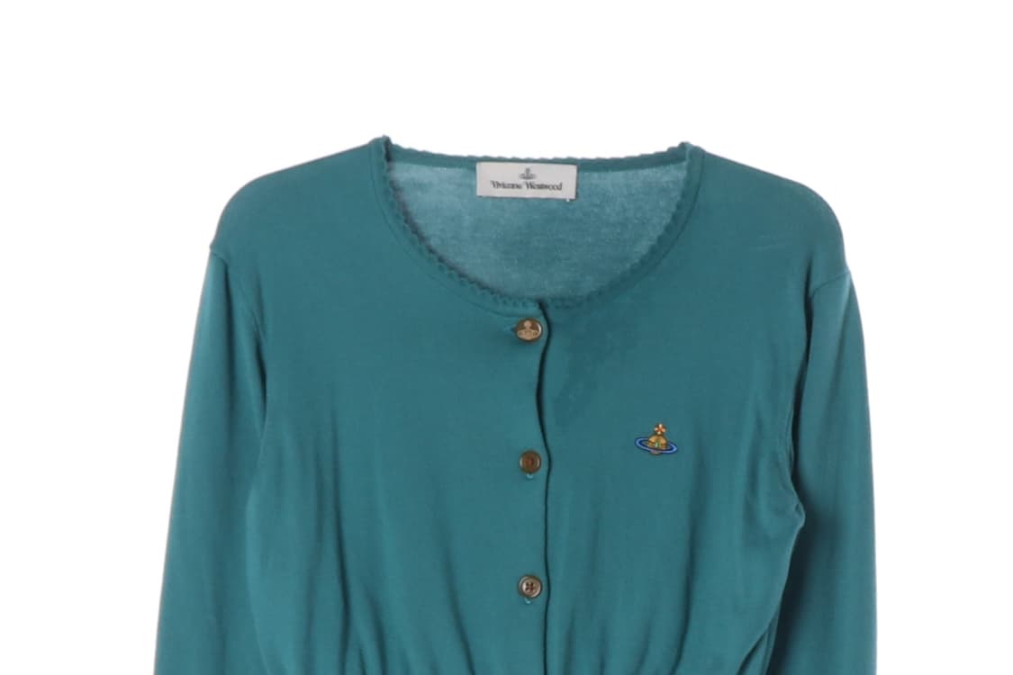 비비안 웨스트우드 그린 자수 로고 라운드 긴팔  가디건
 상품이미지3