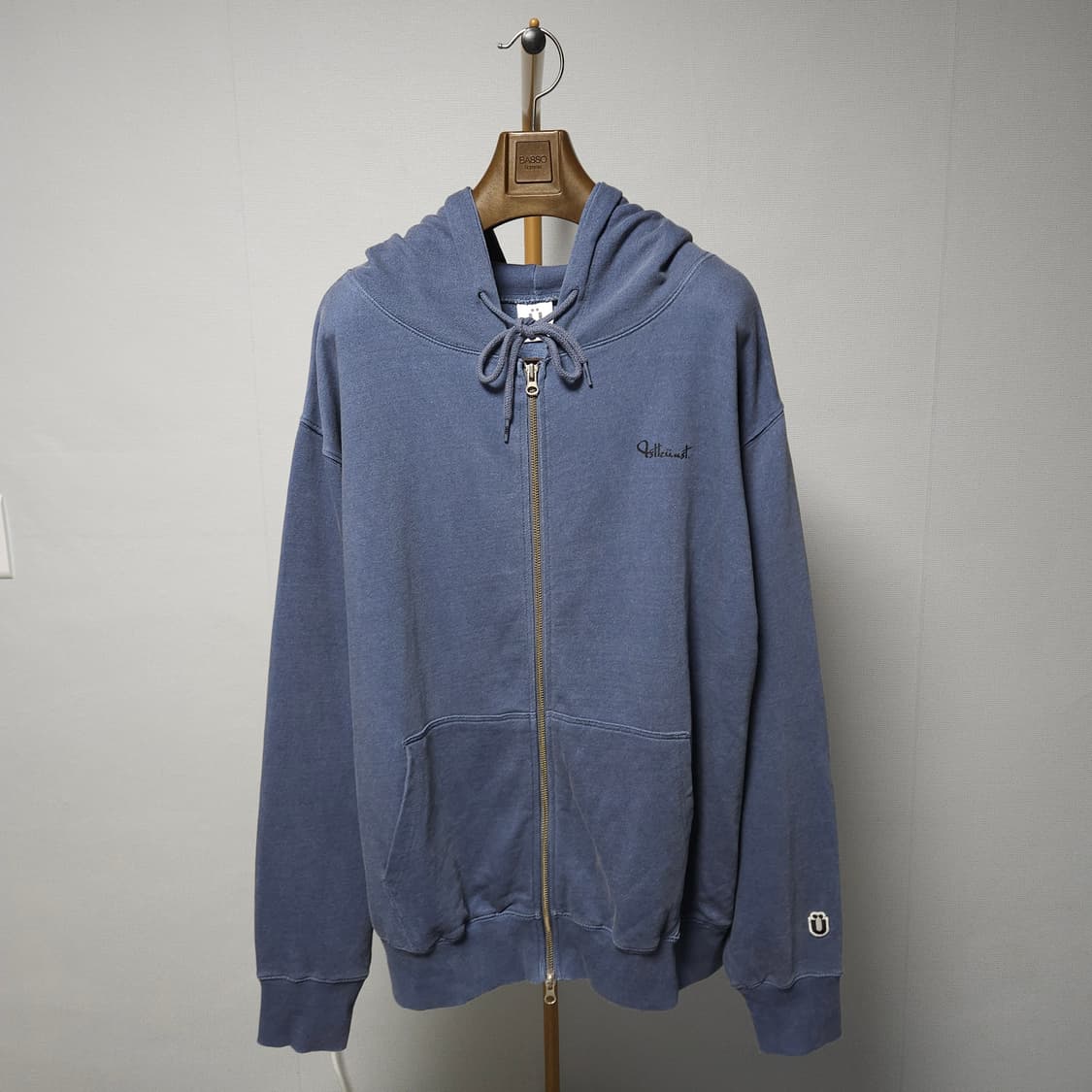 M ) 이스트쿤스트 워싱 후드 집업 블루 상품이미지4