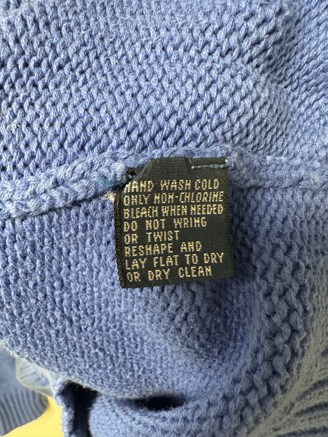 폴로 랄프로렌 빈티지 폴로 라운드넥 스카이블루 코튼 니트 M 상품이미지5