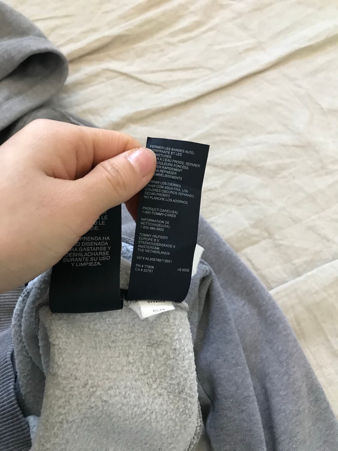 타미힐피거 자수 로고 그레이 후드집업 상품이미지9