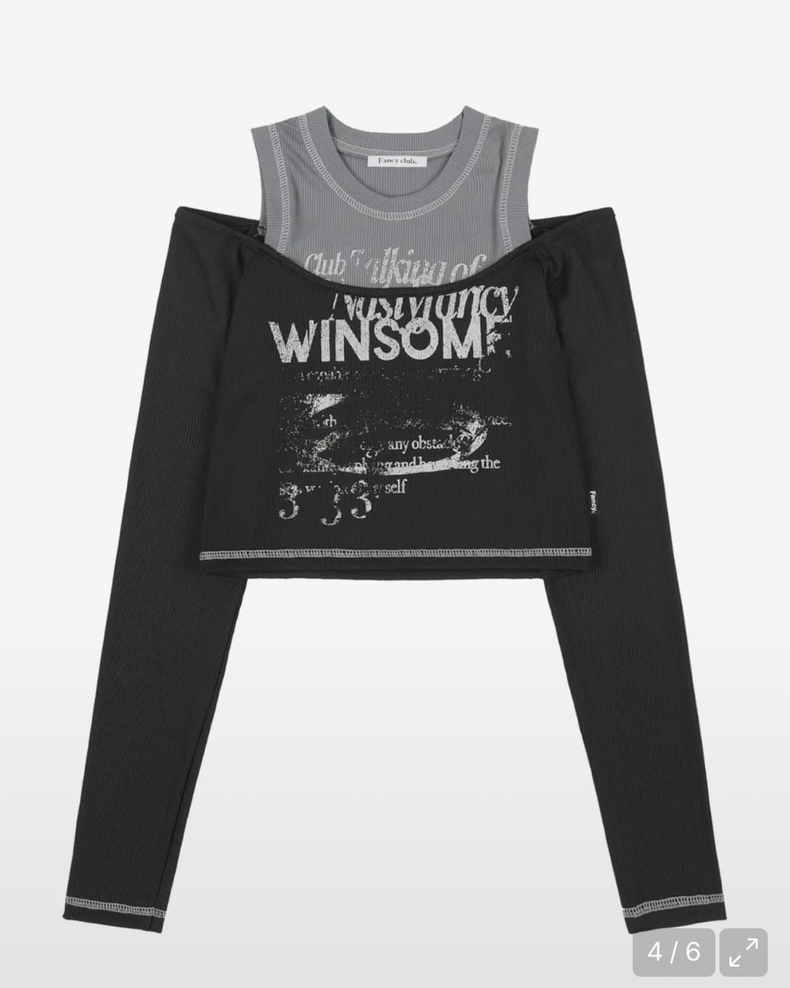 팬시클럽 원썸 오픈숄더 홀터넥 크롭티 상품이미지2