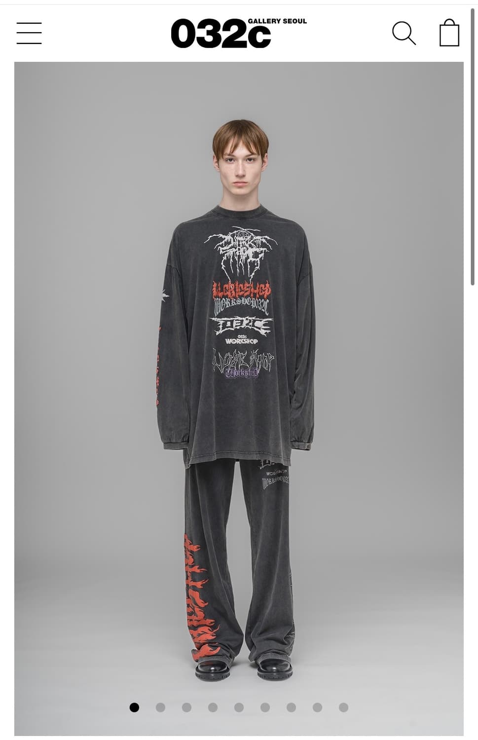 032c 텔레프레센스 오버사이즈드 롱 슬리브 FADED BLACK 상품이미지1